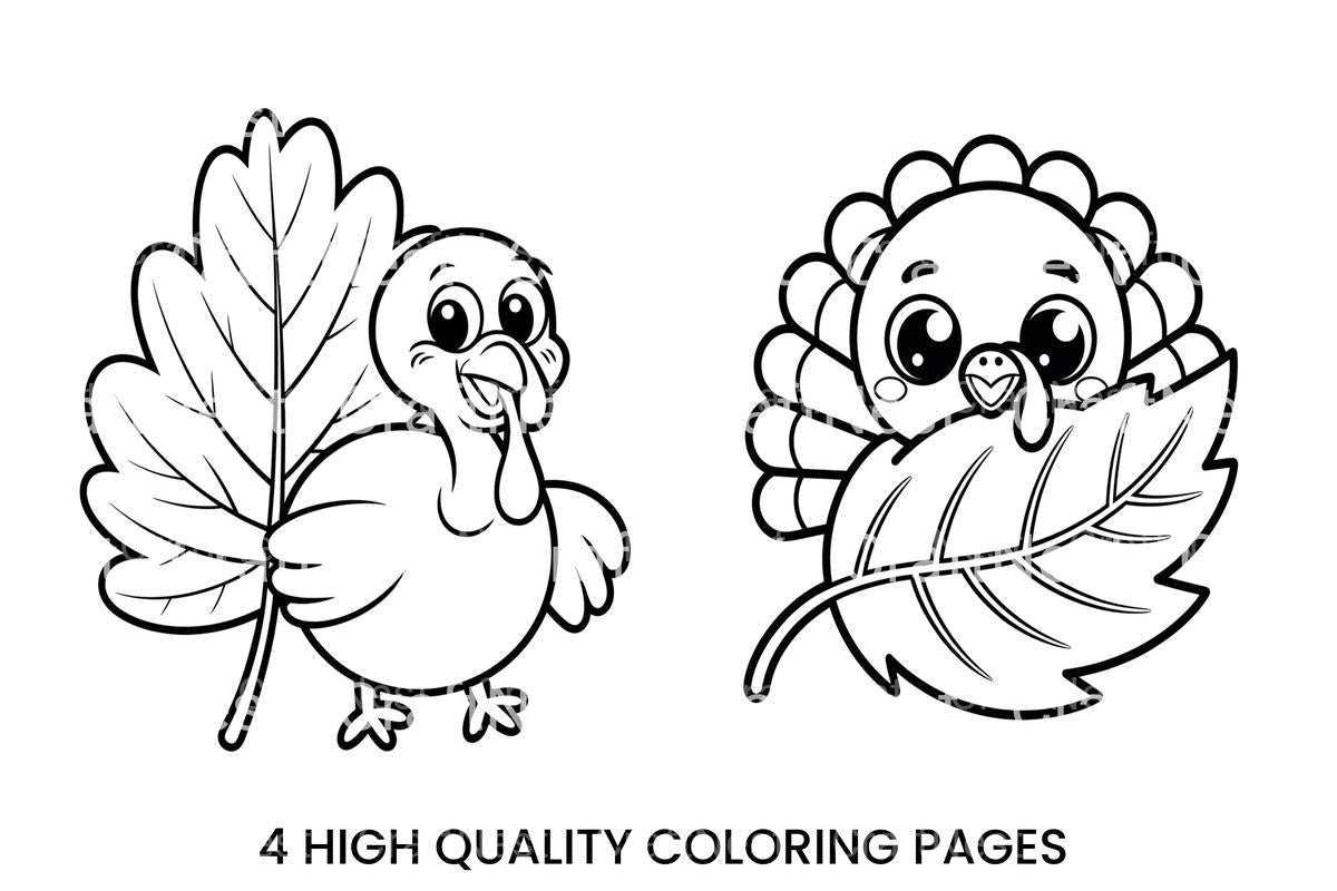 Cute Thanksgiving Turkey Coloring Books