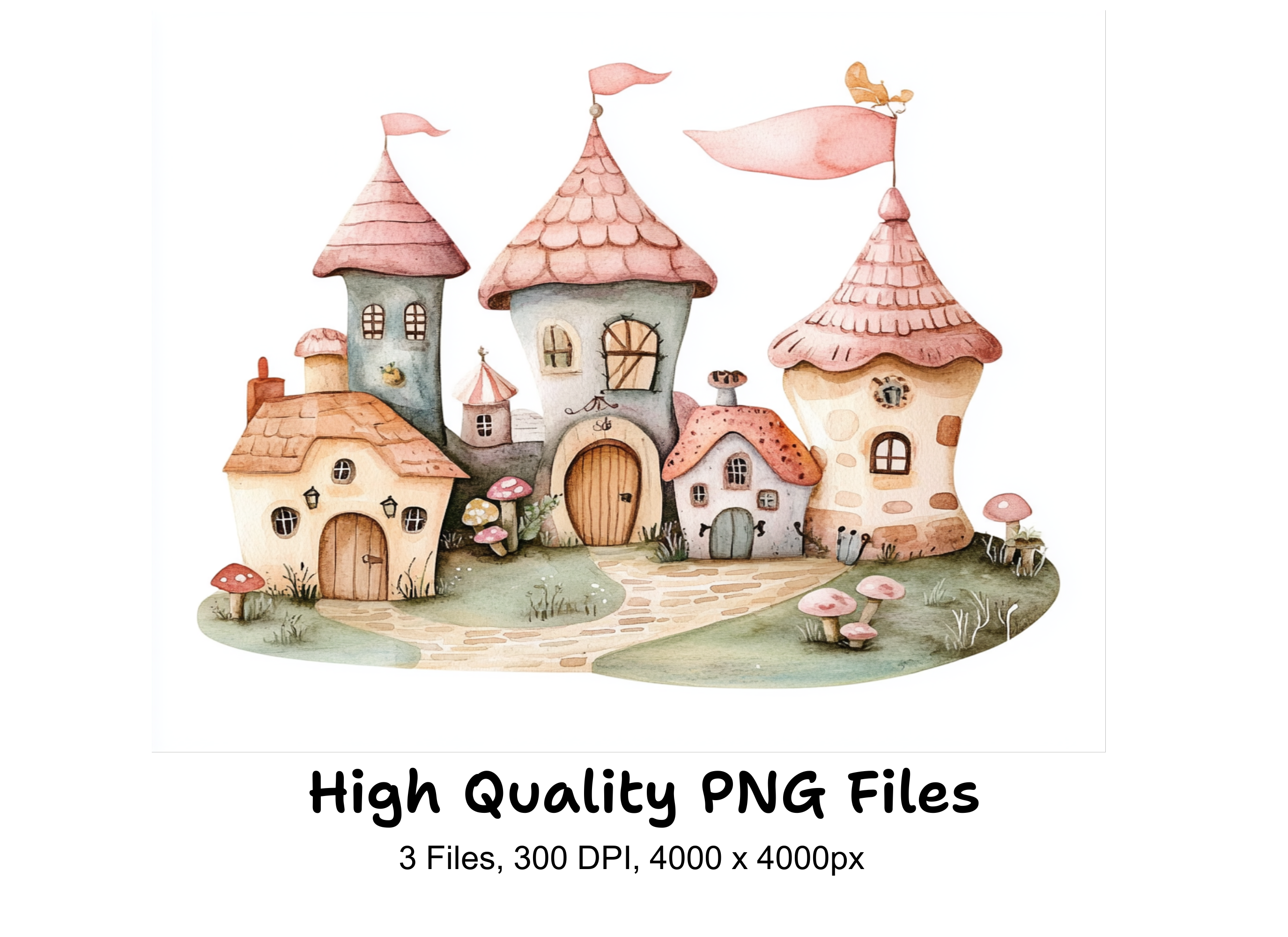 Fantasy Castle Clipart Bundle