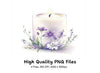 Lavender Scented Candle Clipart Bundle