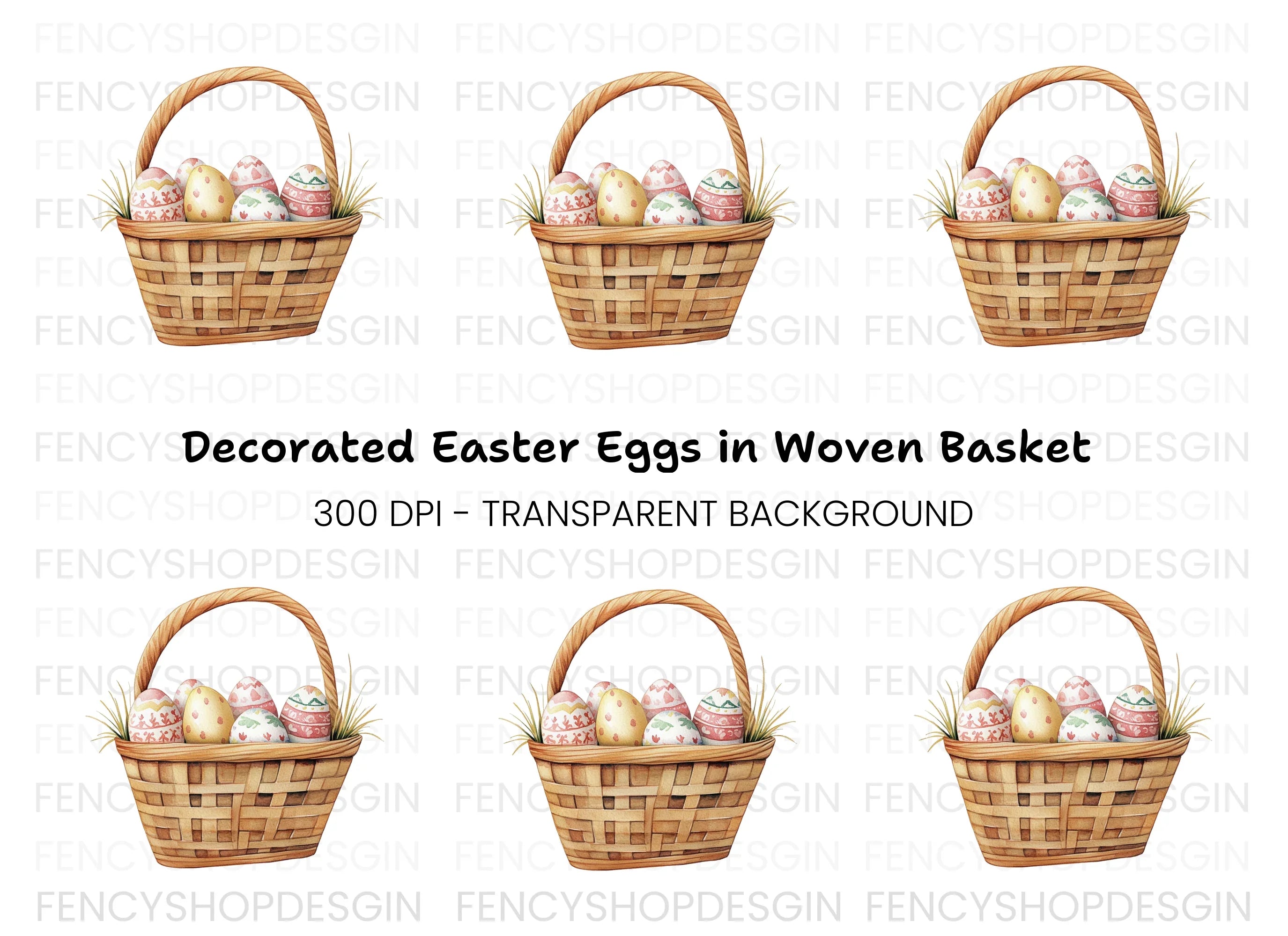 Easter Basket Clipart Bundle