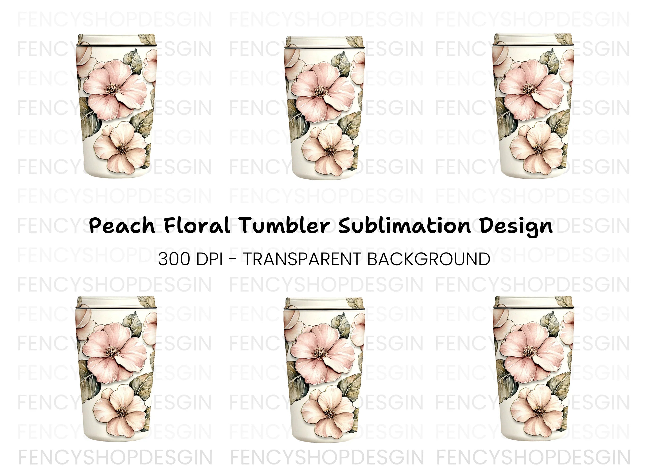 Rose Tumbler Clipart Bundle