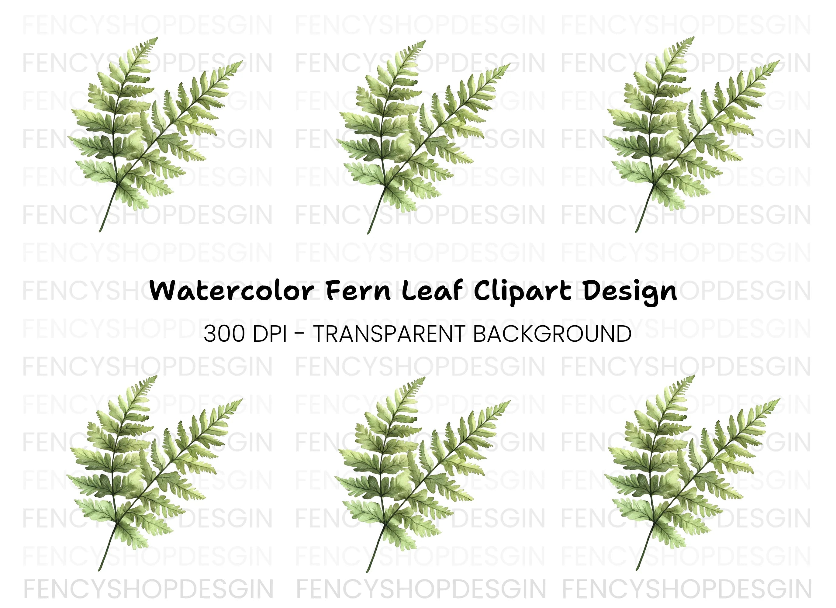 Fern Leaf Clipart Bundle