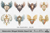 Winged Shields Clipart Bundle