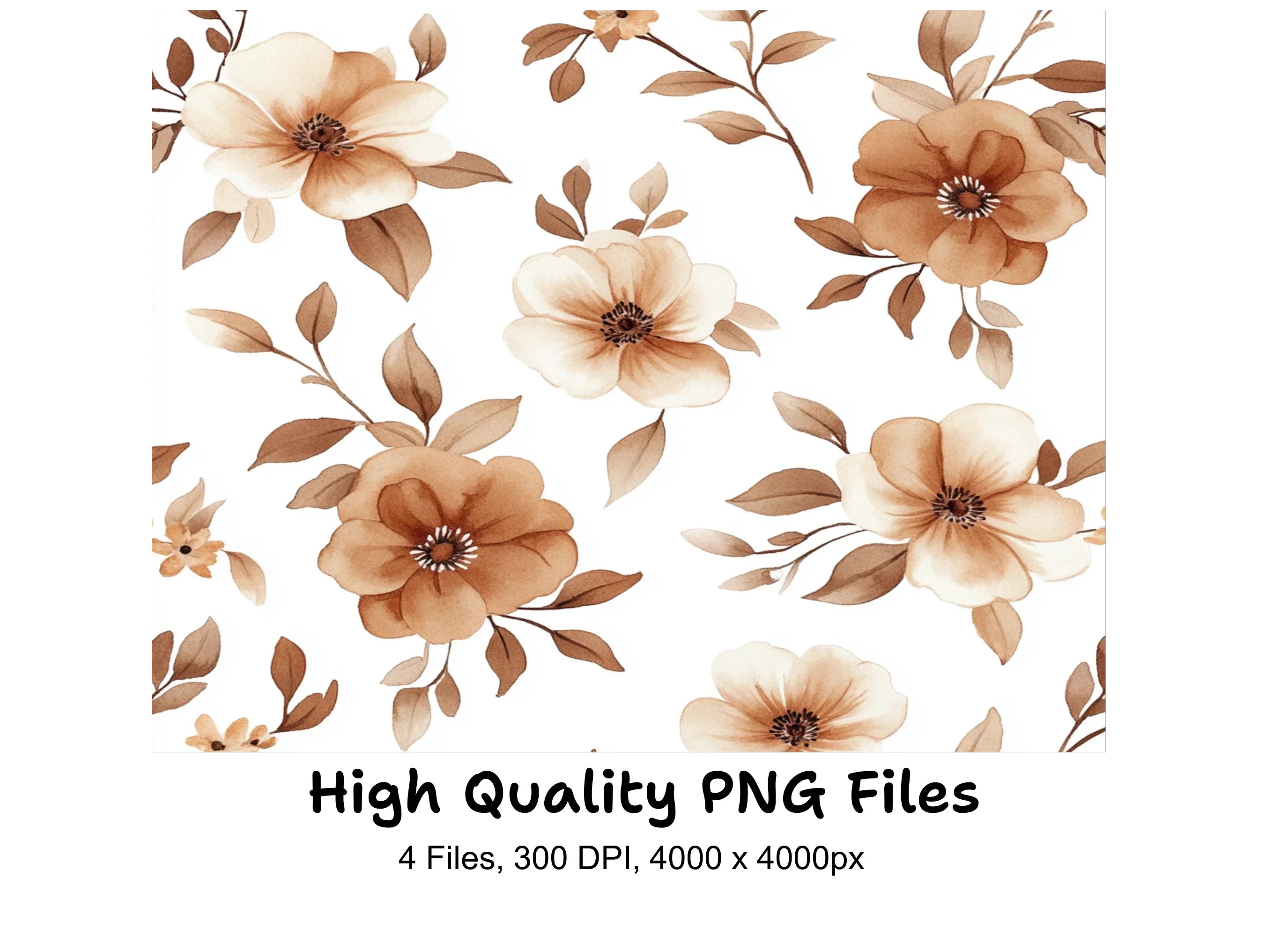 Seamless Floral Pattern Clipart Bundle