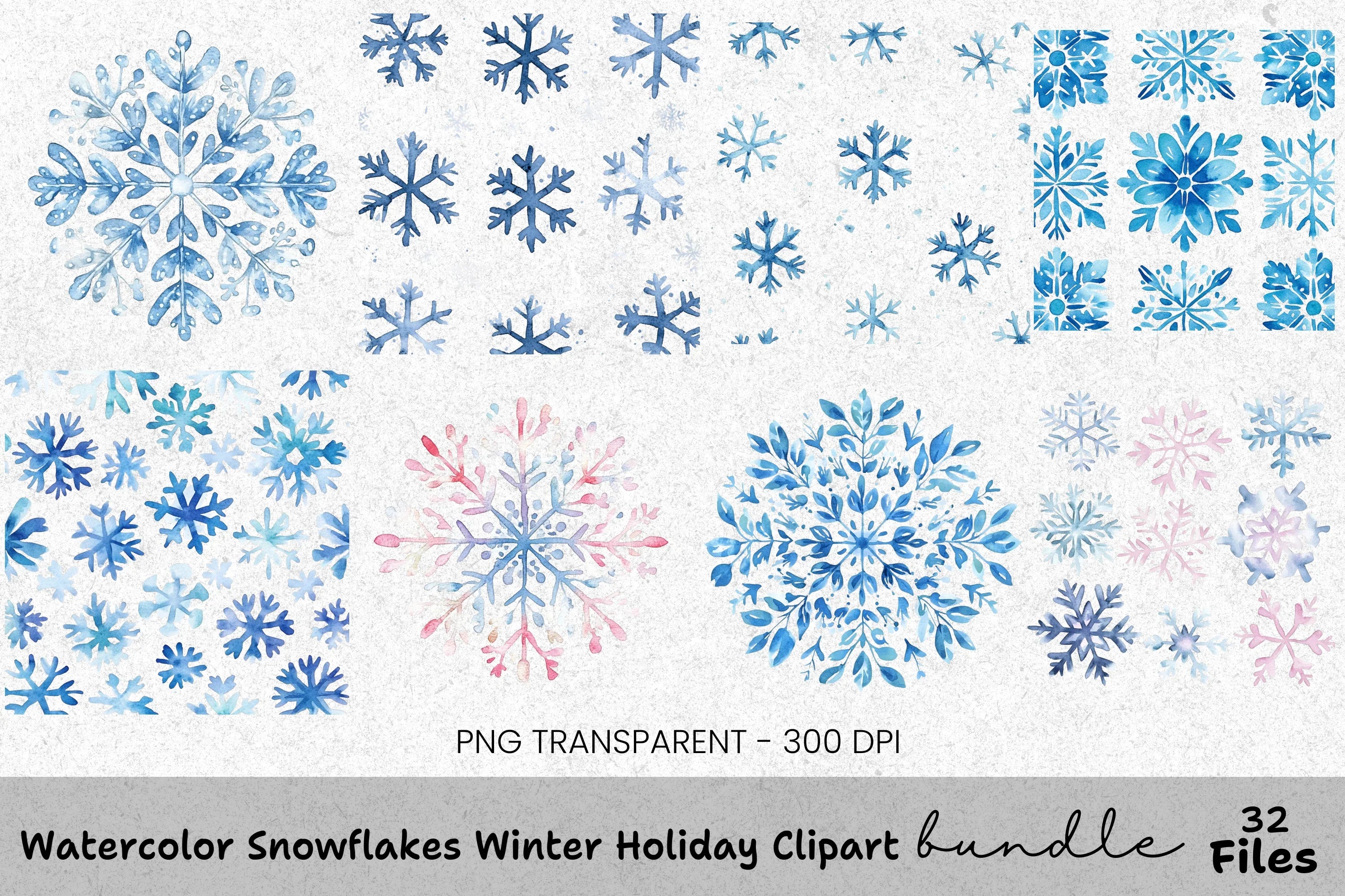Beautiful Snowflake Clipart Bundle