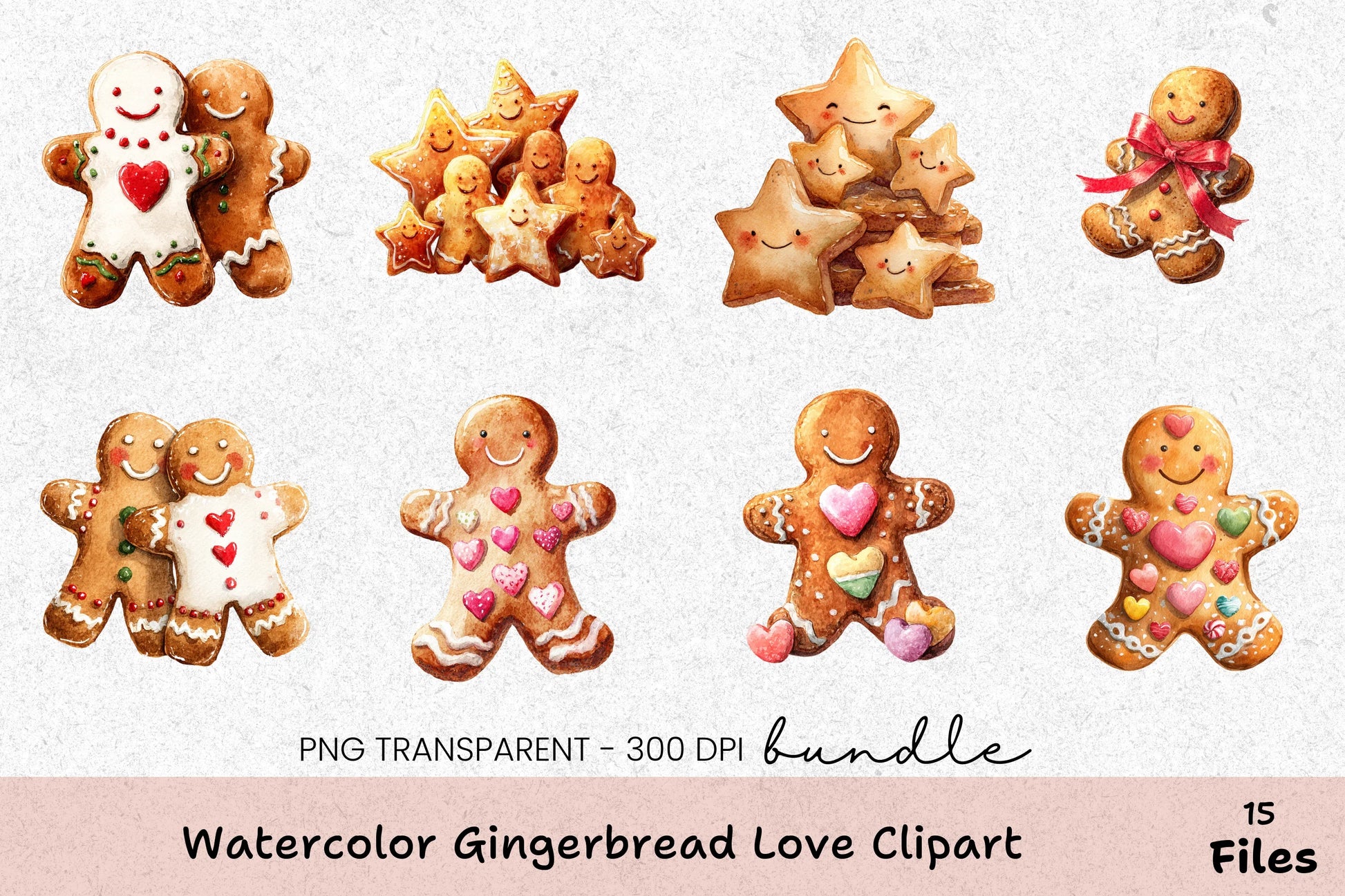 Gingerbread Love Clipart Bundle - CraftNest - Digital Crafting and Art
