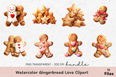 Gingerbread Love Clipart Bundle - CraftNest - Digital Crafting and Art
