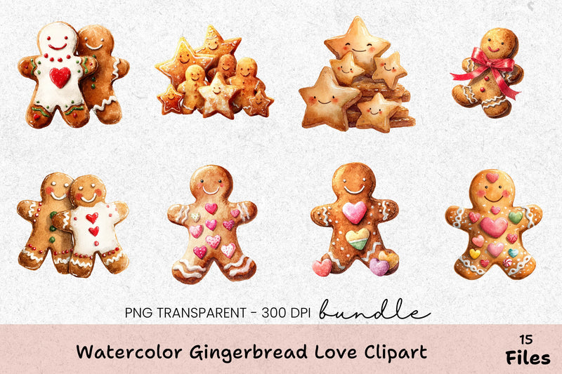 Gingerbread Love Clipart Bundle - CraftNest - Digital Crafting and Art