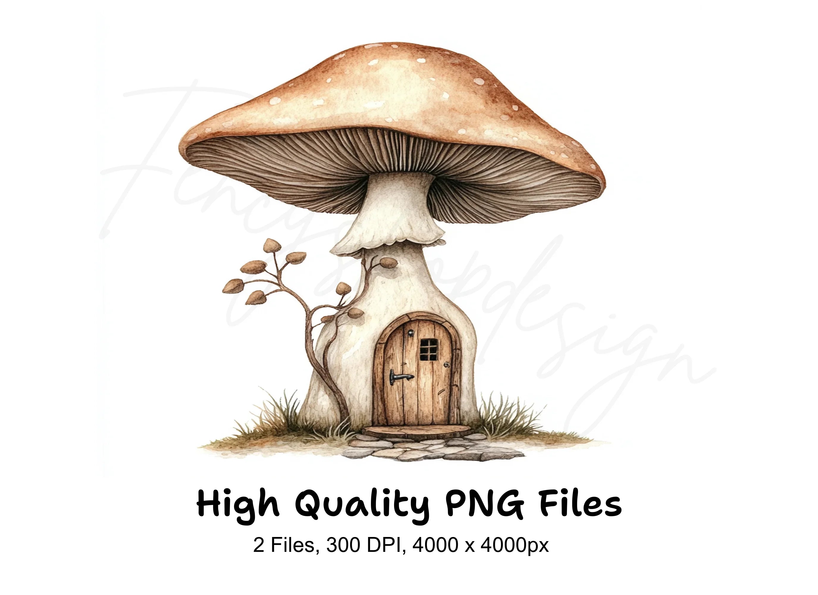 Mushroom House Clipart Bundle
