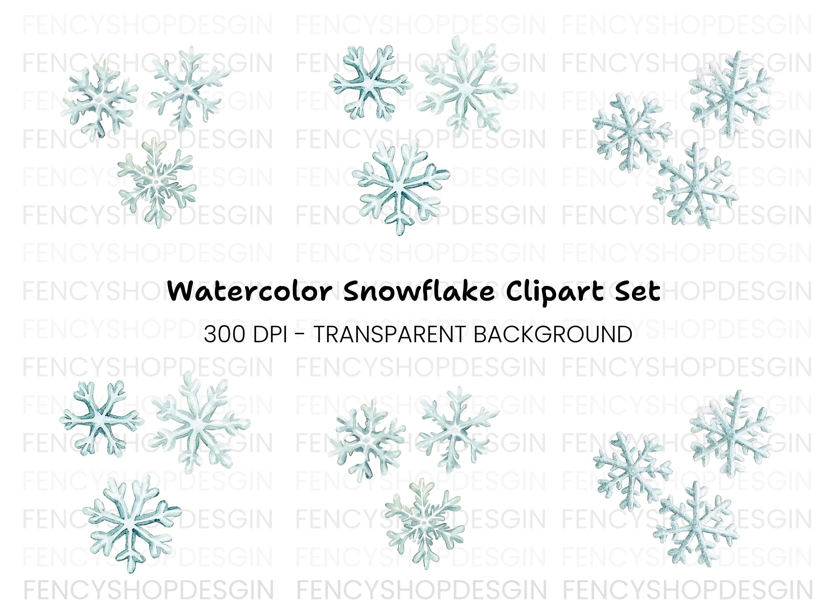 Snowflake Clipart Bundle