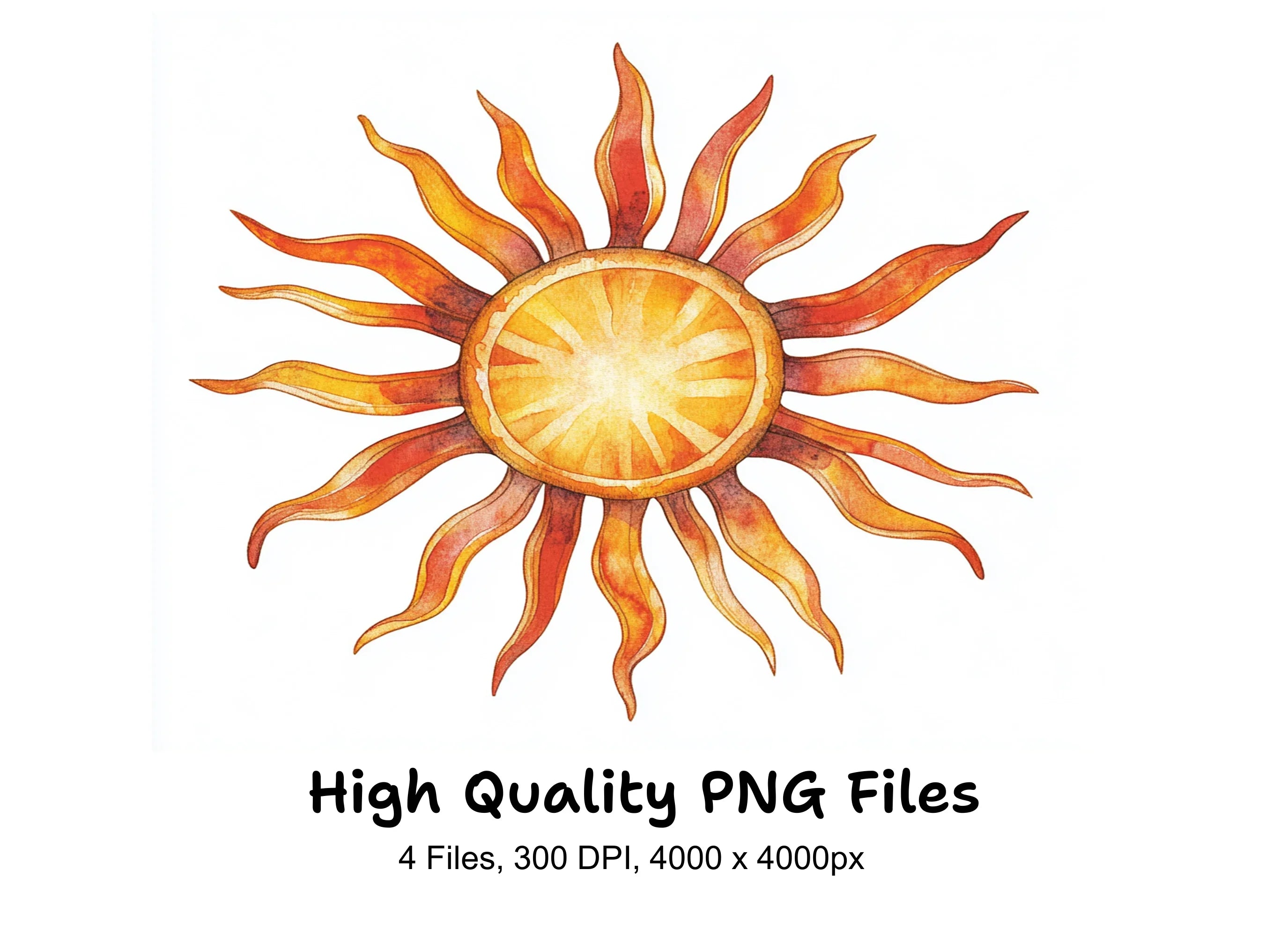 Abstract Sunburst Clipart Bundle