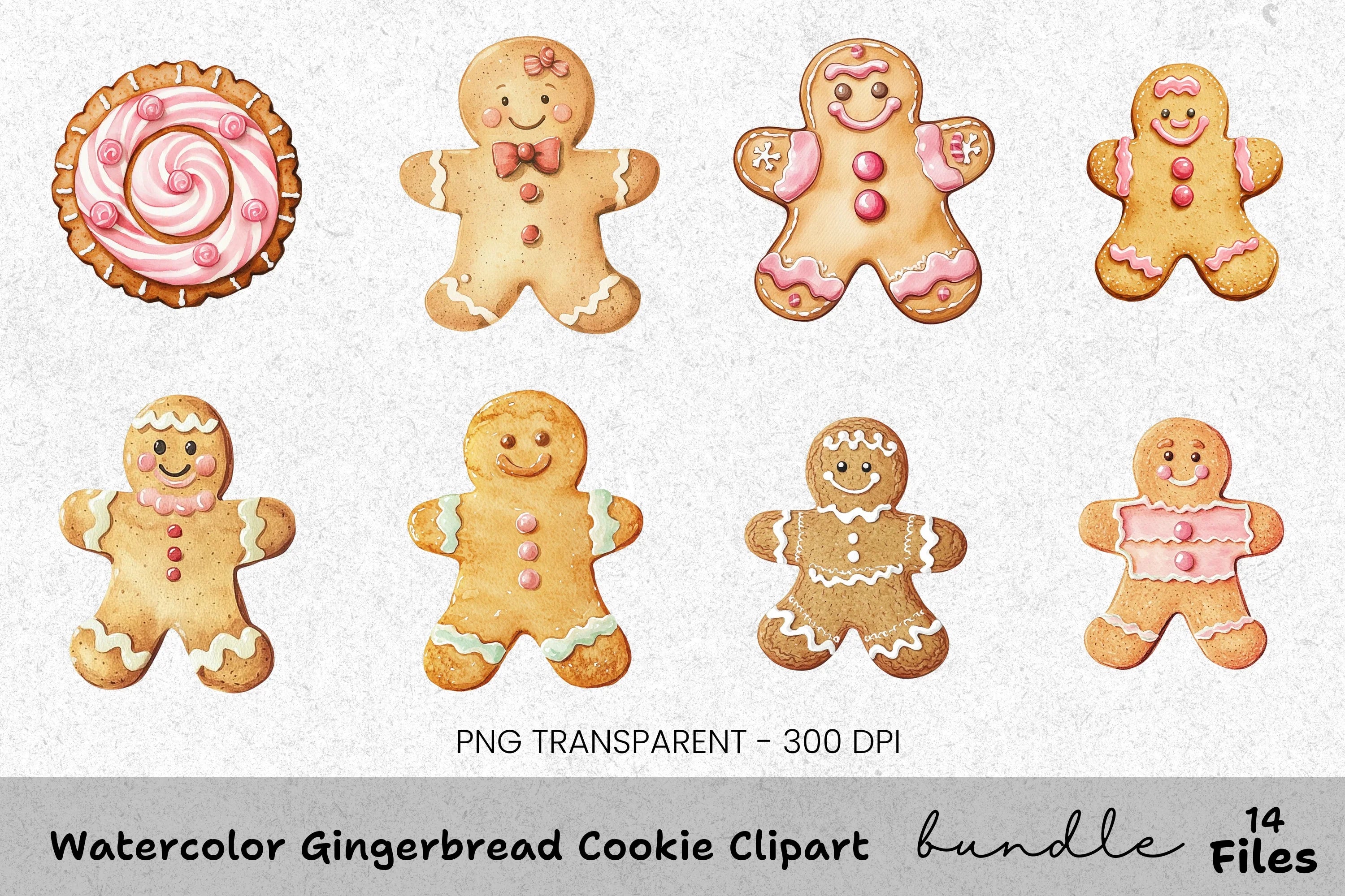Gingerbread Cookie Clipart Bundle