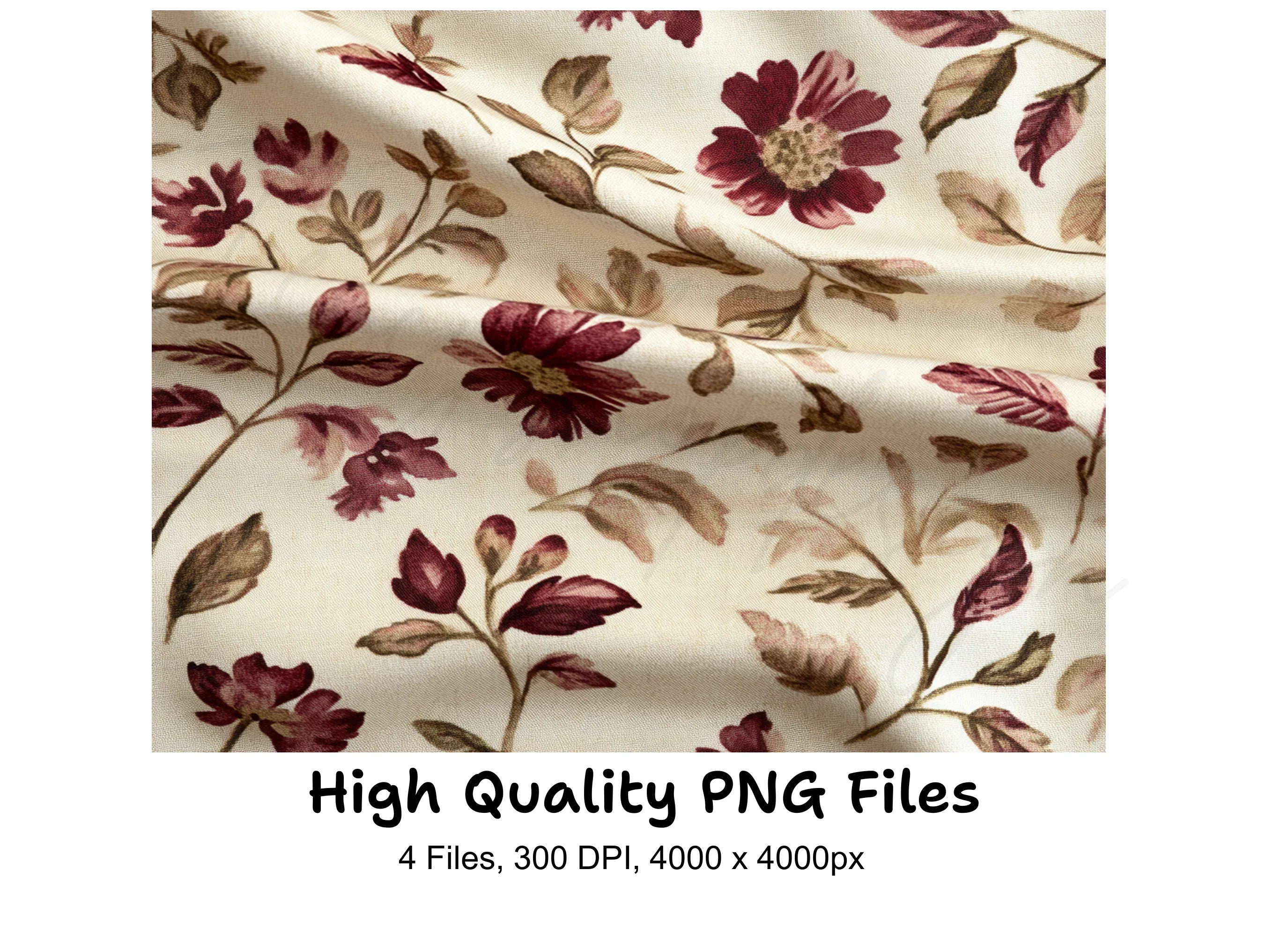 Floral Fabric Pattern Clipart Bundle