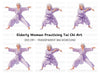 Elderly Woman Tai Chi Clipart Bundle