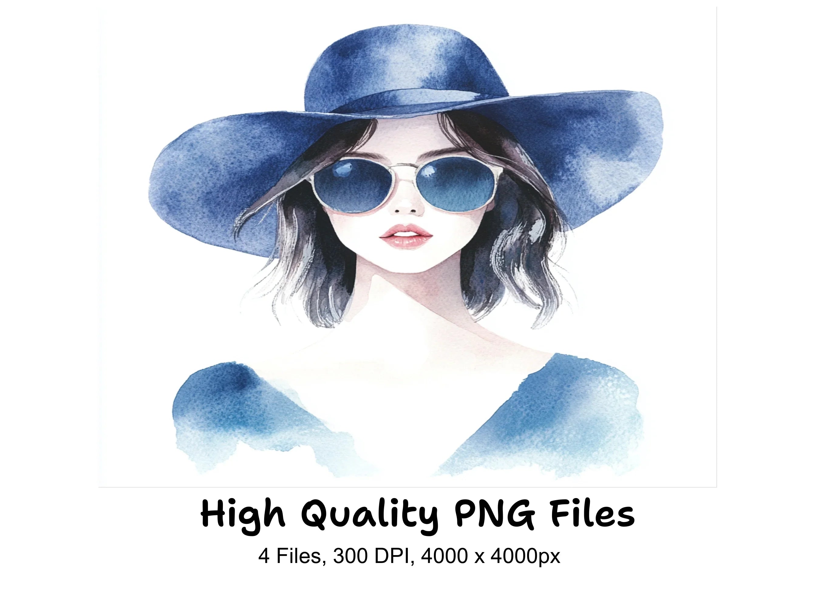 Stylish Girls Portrait Clipart Bundle