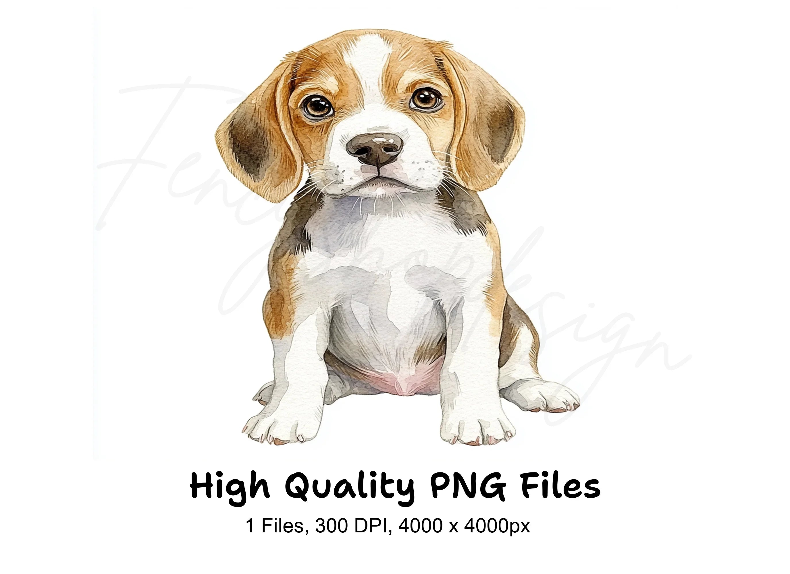 Adorable Beagle Puppy Clipart Bundle