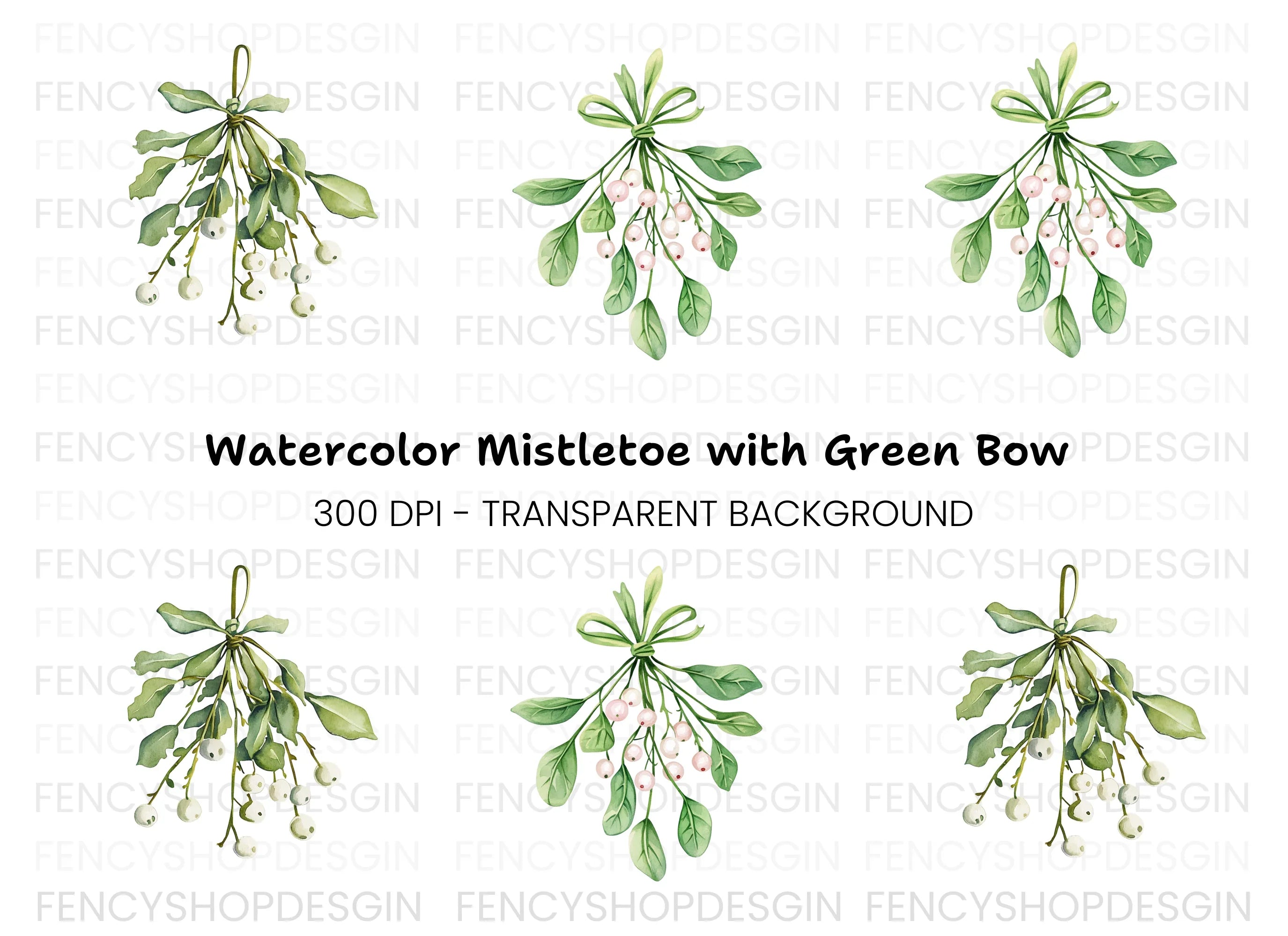 Mistletoe Clipart Bundle