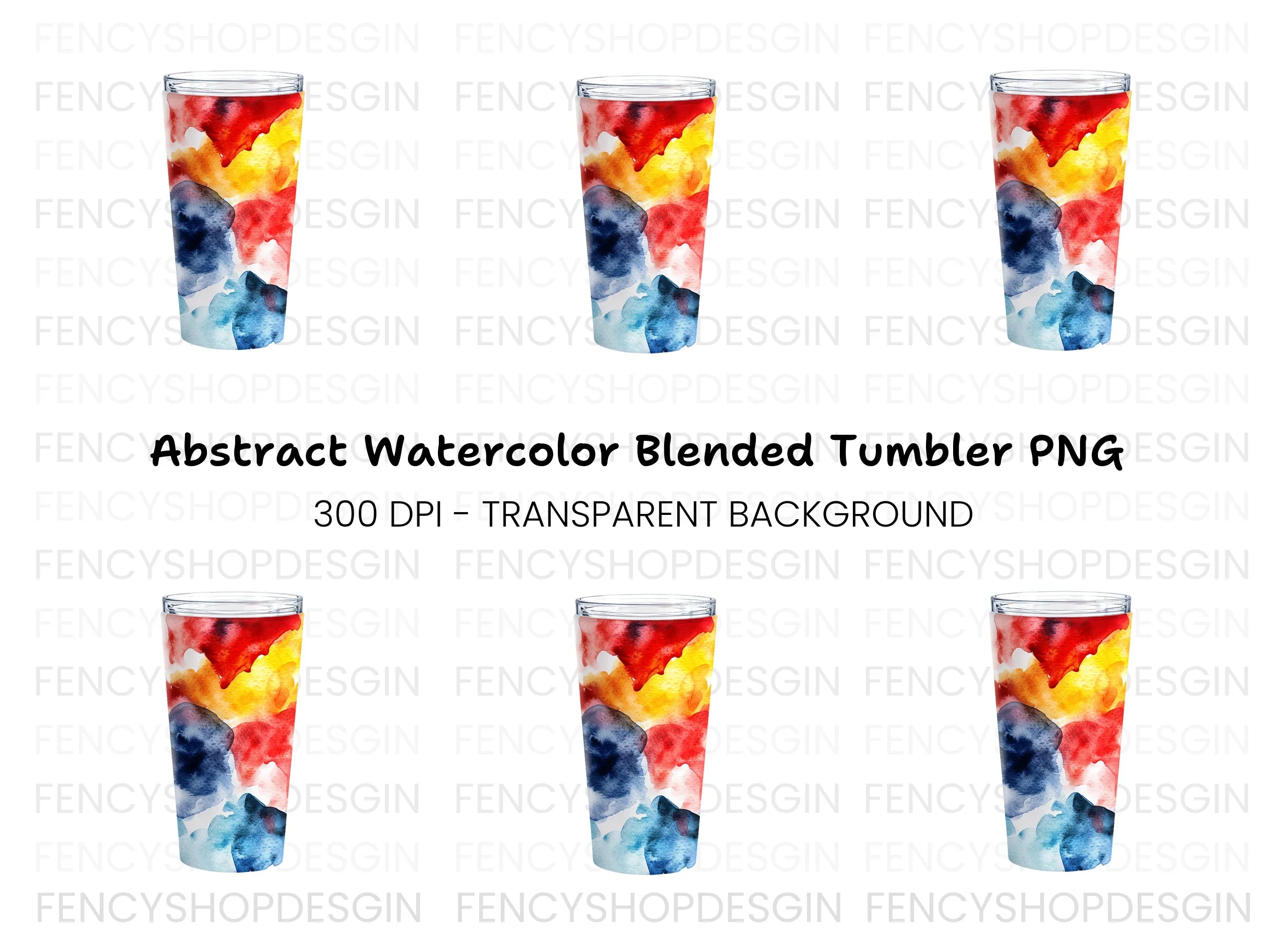 Abstract Tumbler Clipart Bundle