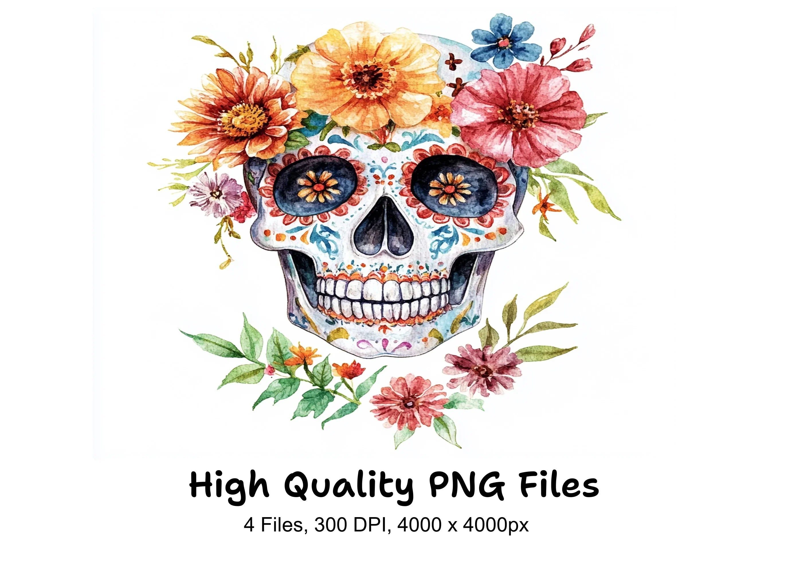Sugar Skulls Clipart Bundle