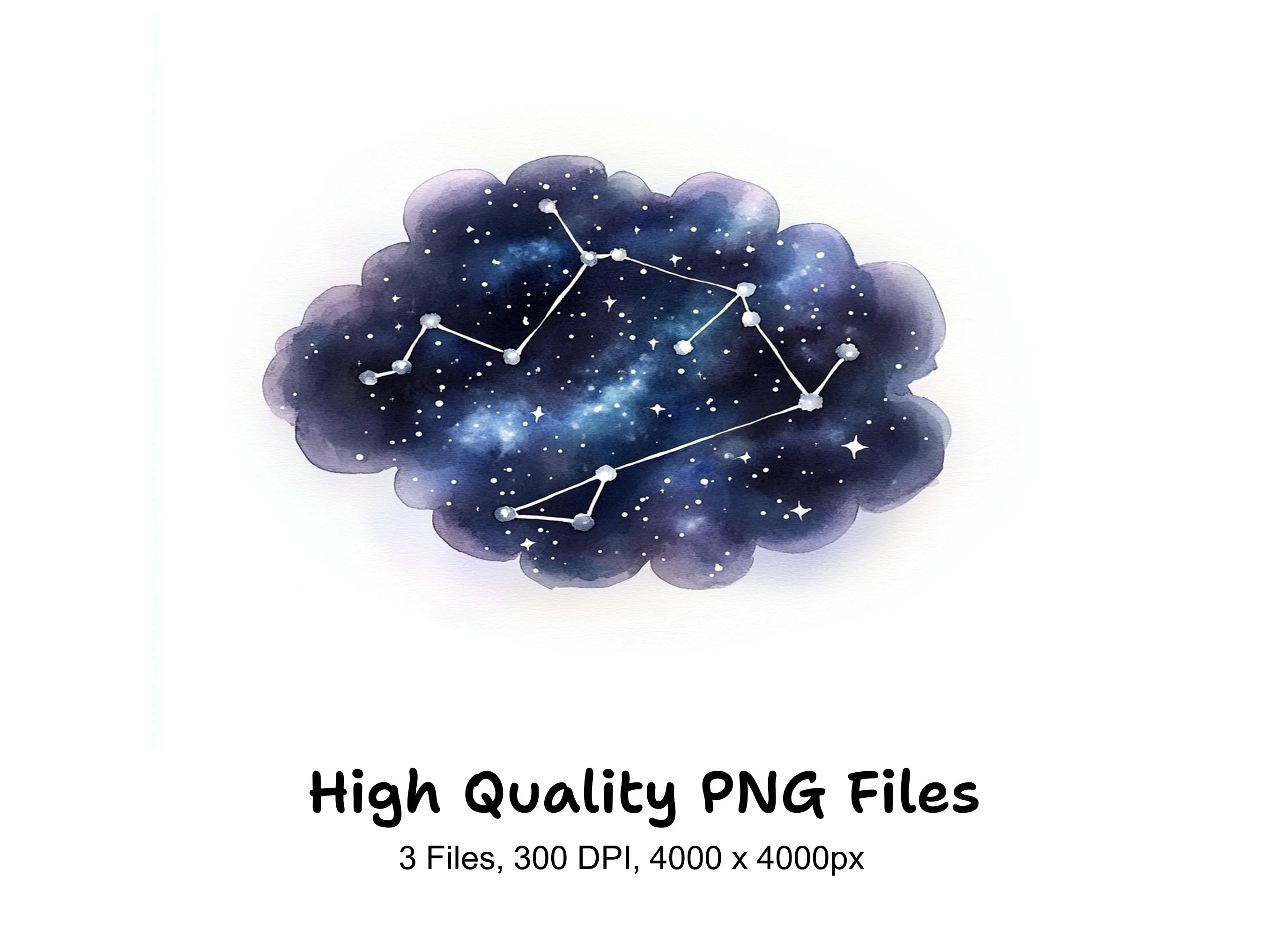 Constellation Cloud Clipart Bundle