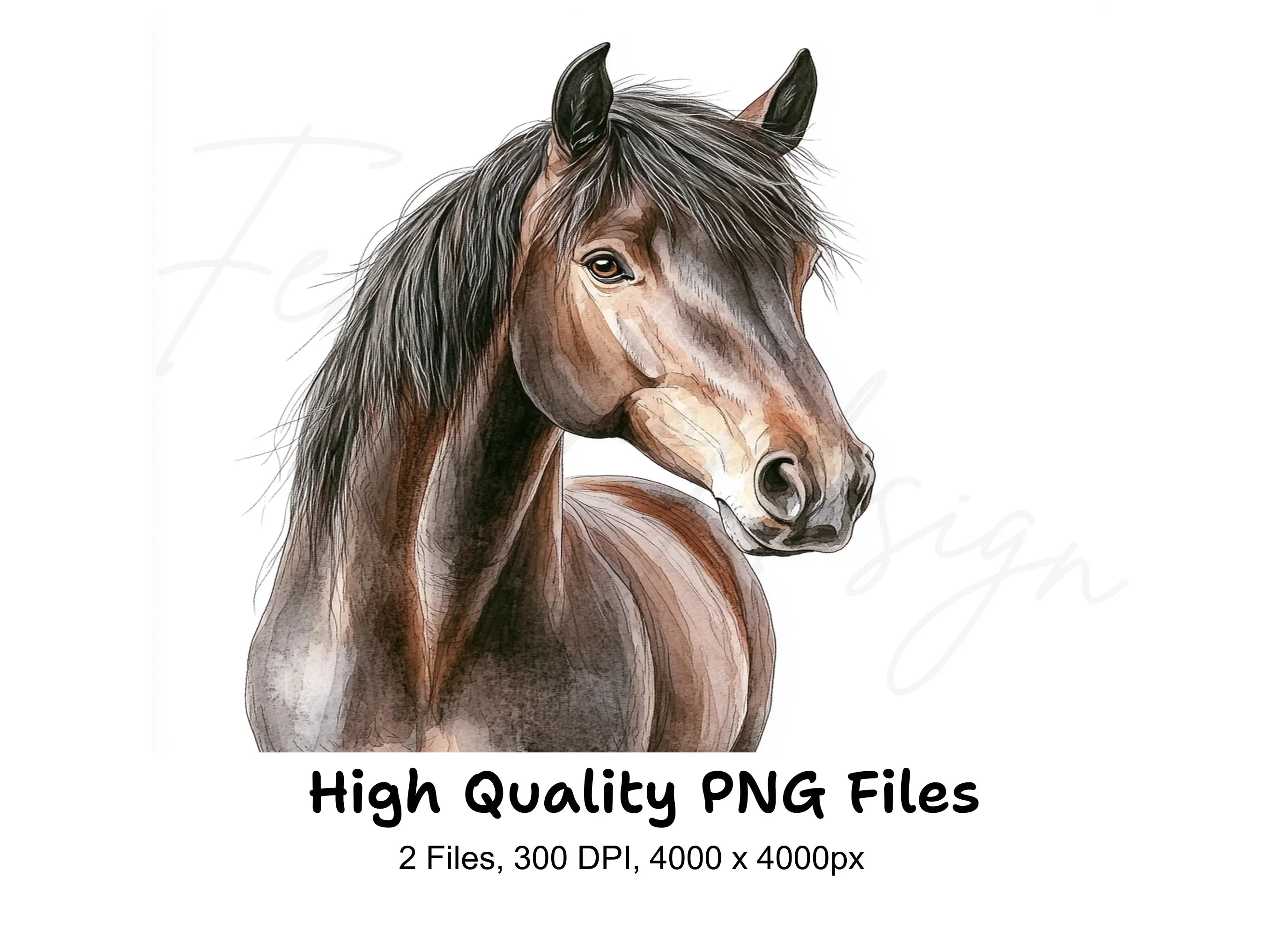 Expressive Horse Head Clipart Bundle