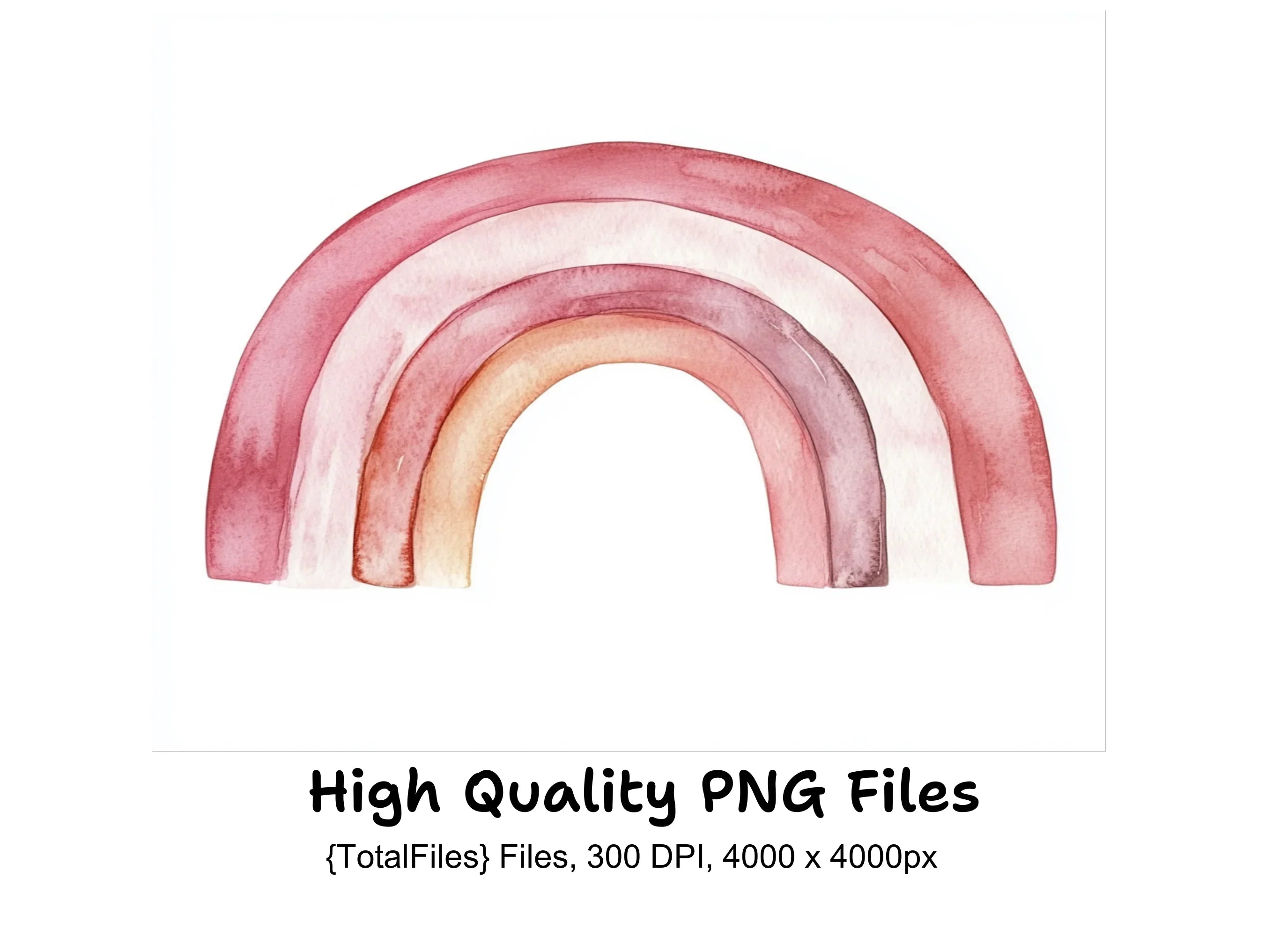 Boho Rainbow Clipart Bundle