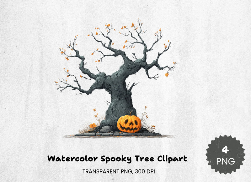 Spooky Tree Clipart Bundle - CraftNest - Digital Crafting and Art