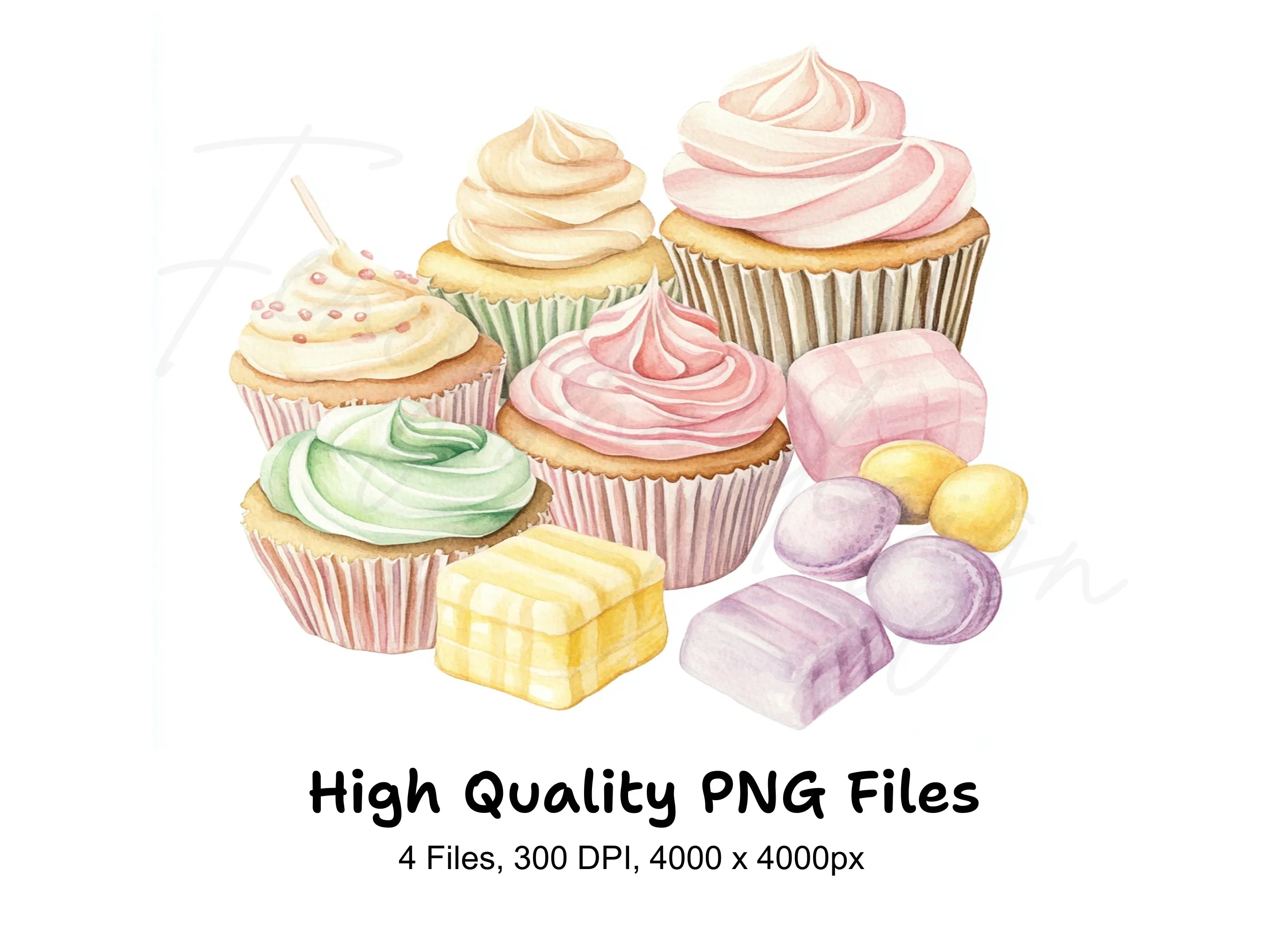 Cupcakes and Candies Clipart Bundle
