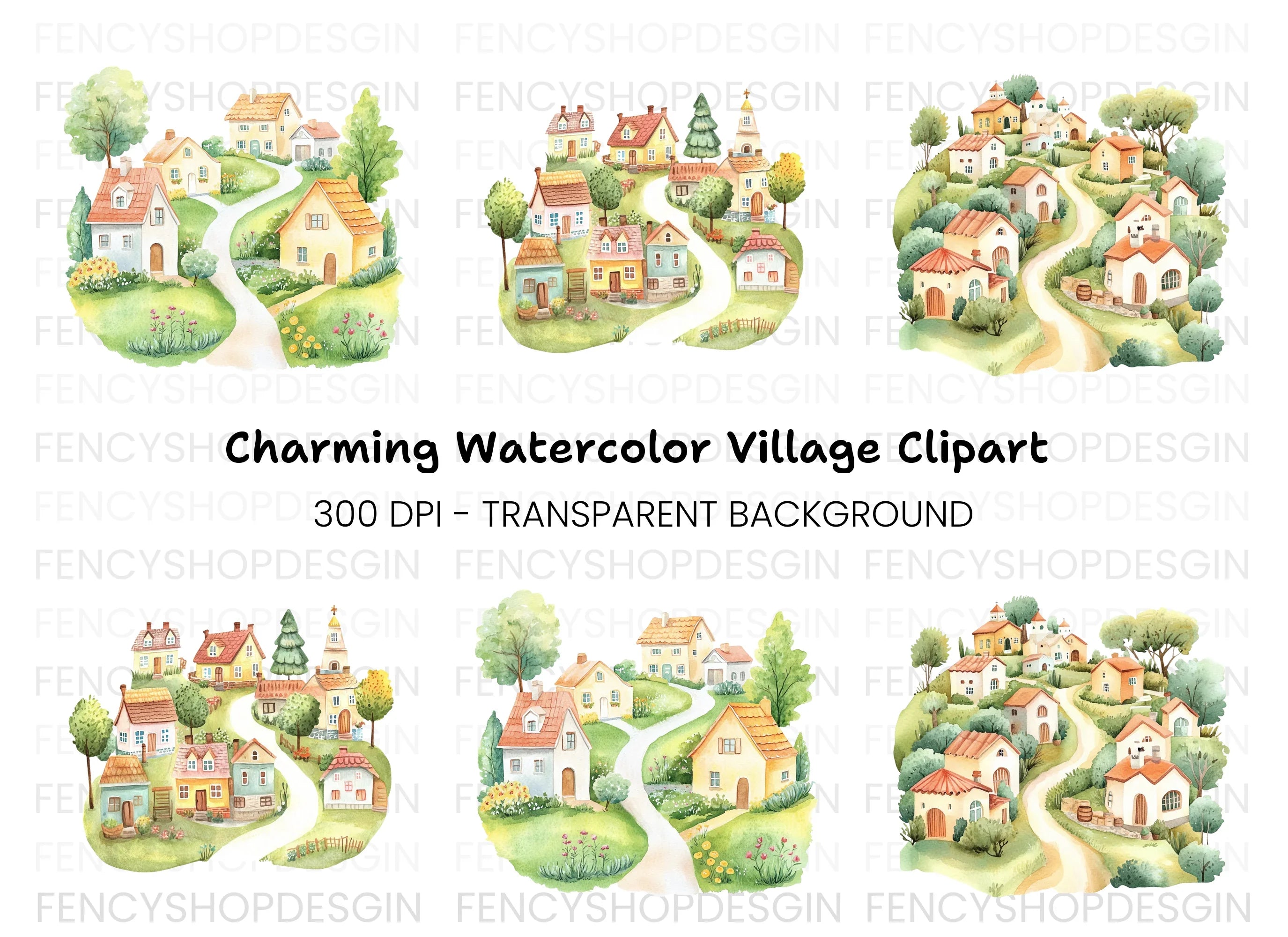 Village Clipart Bundle