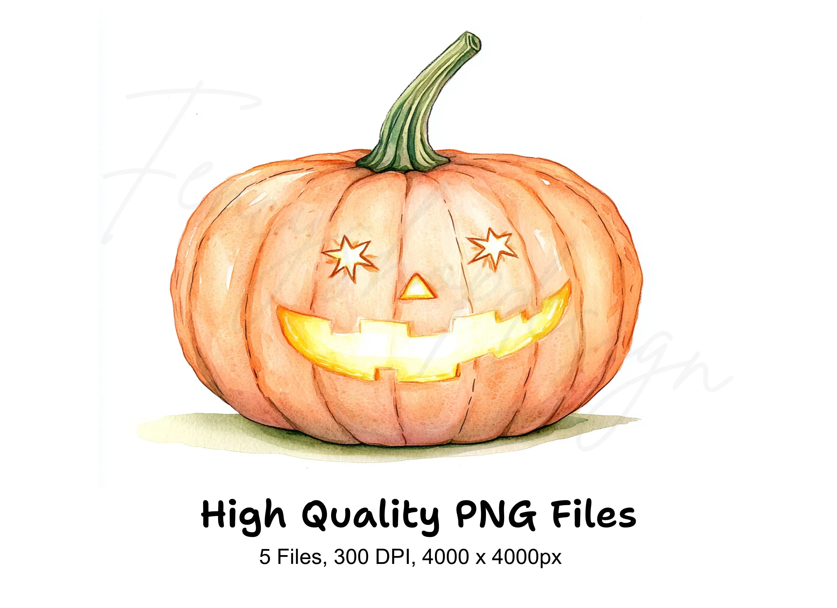 Cute Unique Halloween Pumpkins Clipart Bundle
