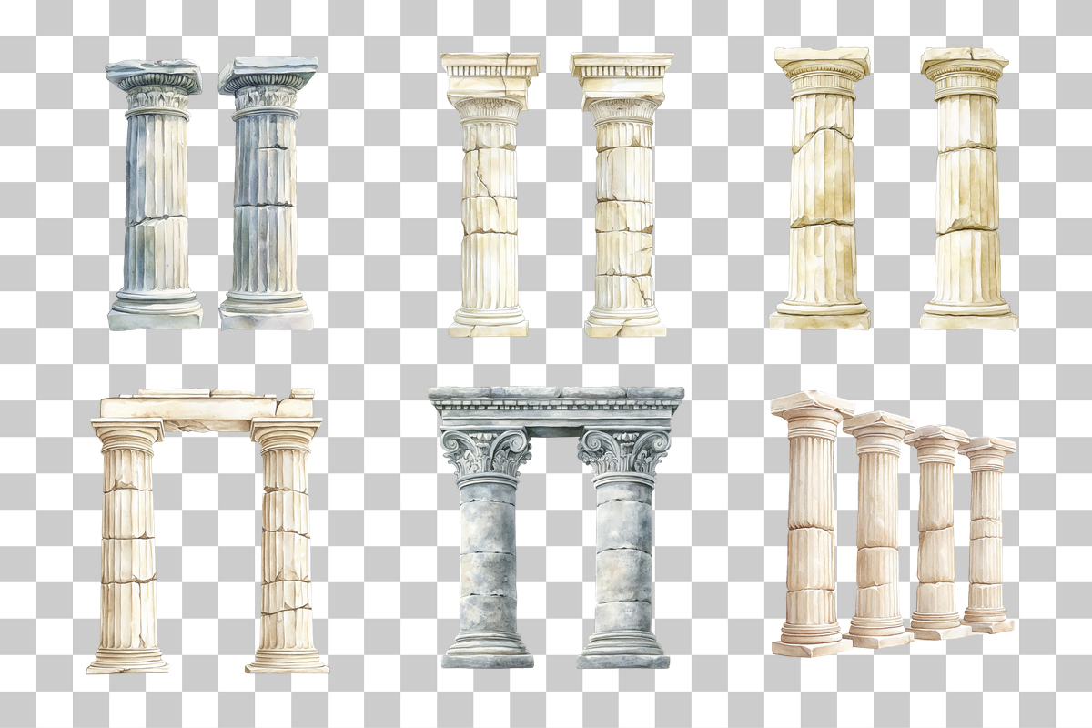 Ancient Greek Columns Clipart Bundle - CraftNest - Digital Crafting and Art