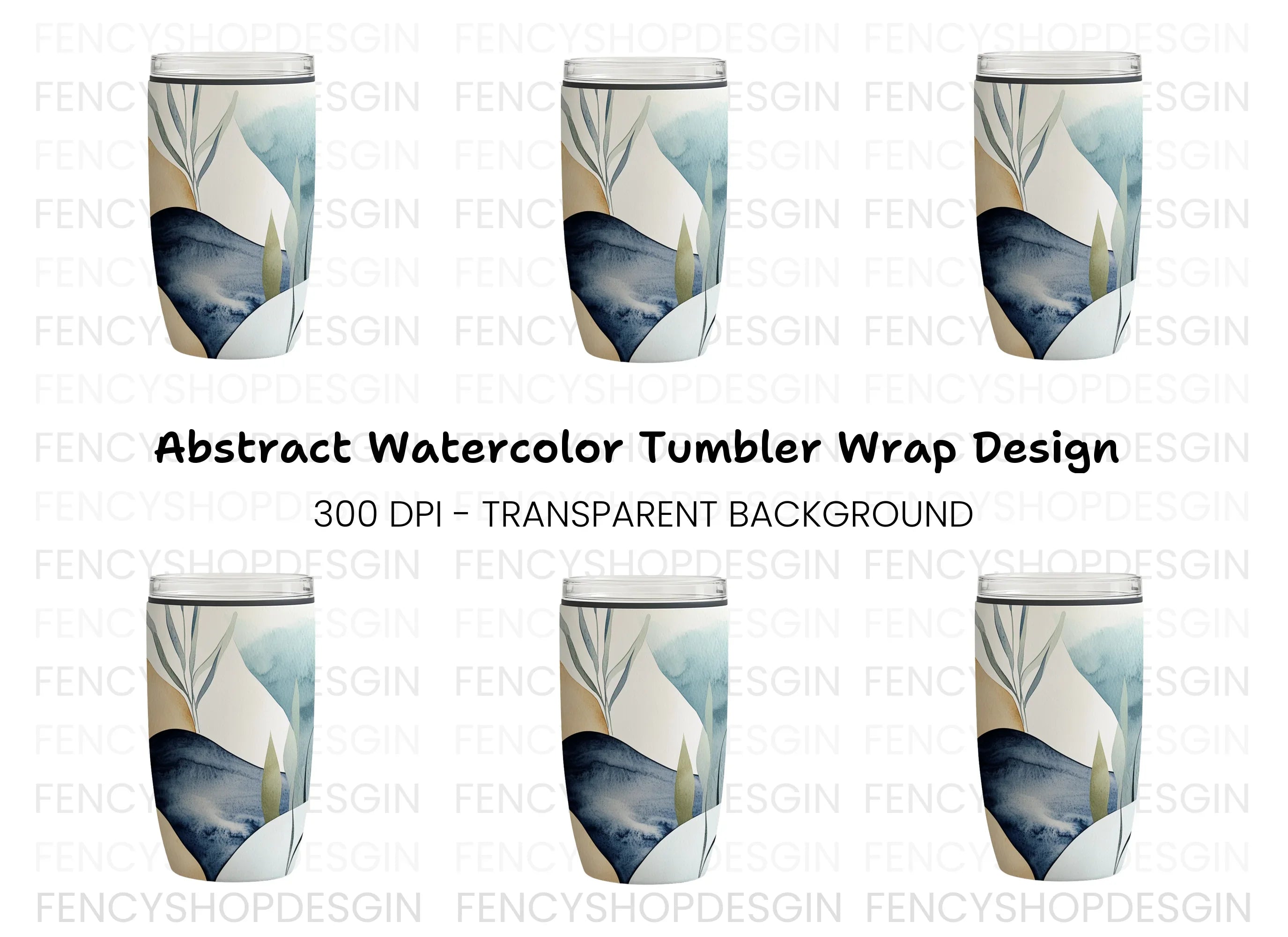 Abstract Tumbler Clipart Bundle