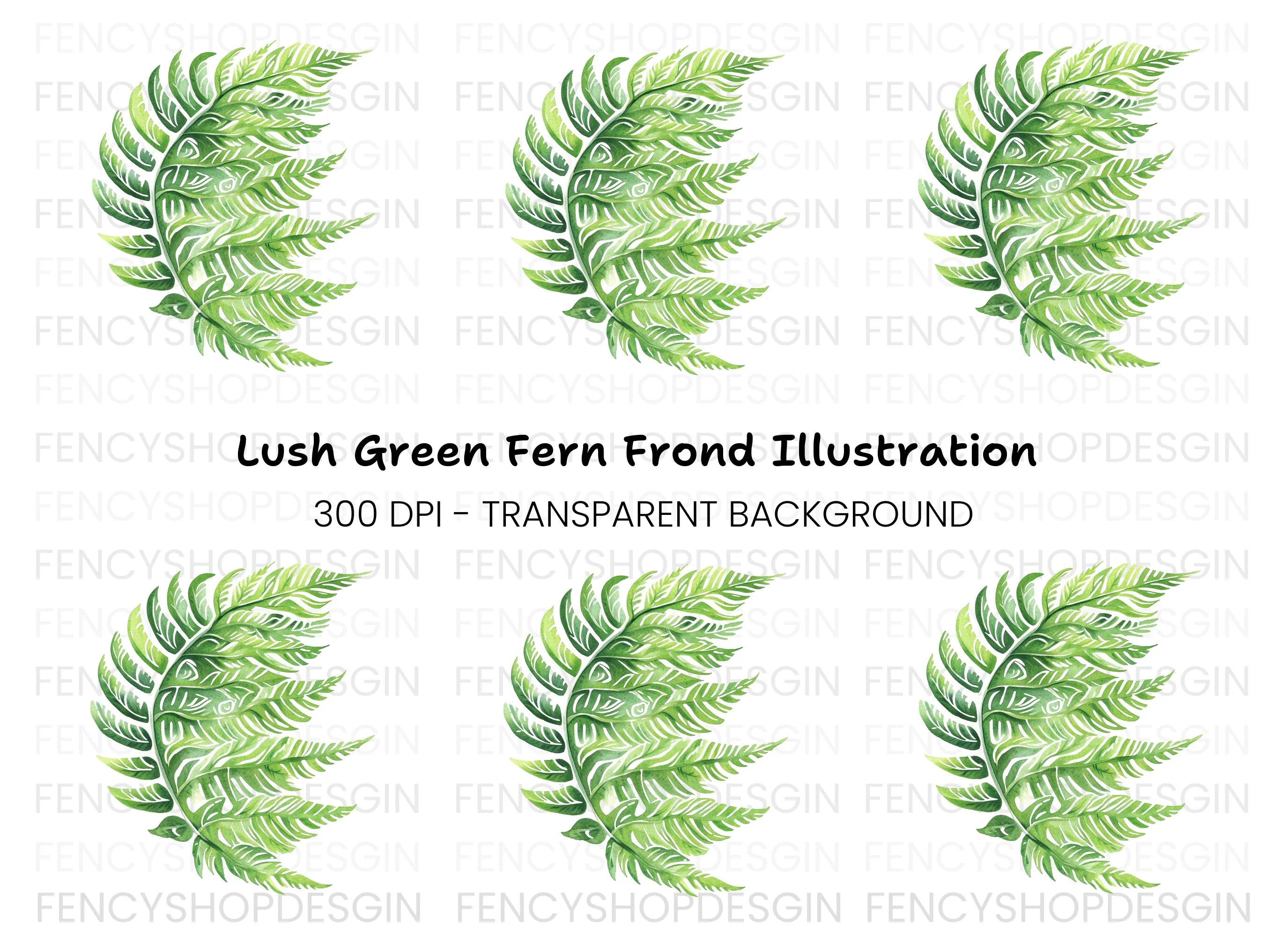 Decorative Fern Clipart Bundle