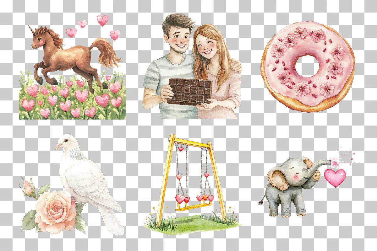 Sweet Romance & Affection Clipart Bundle - CraftNest - Digital Crafting and Art