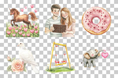 Sweet Romance & Affection Clipart Bundle - CraftNest - Digital Crafting and Art