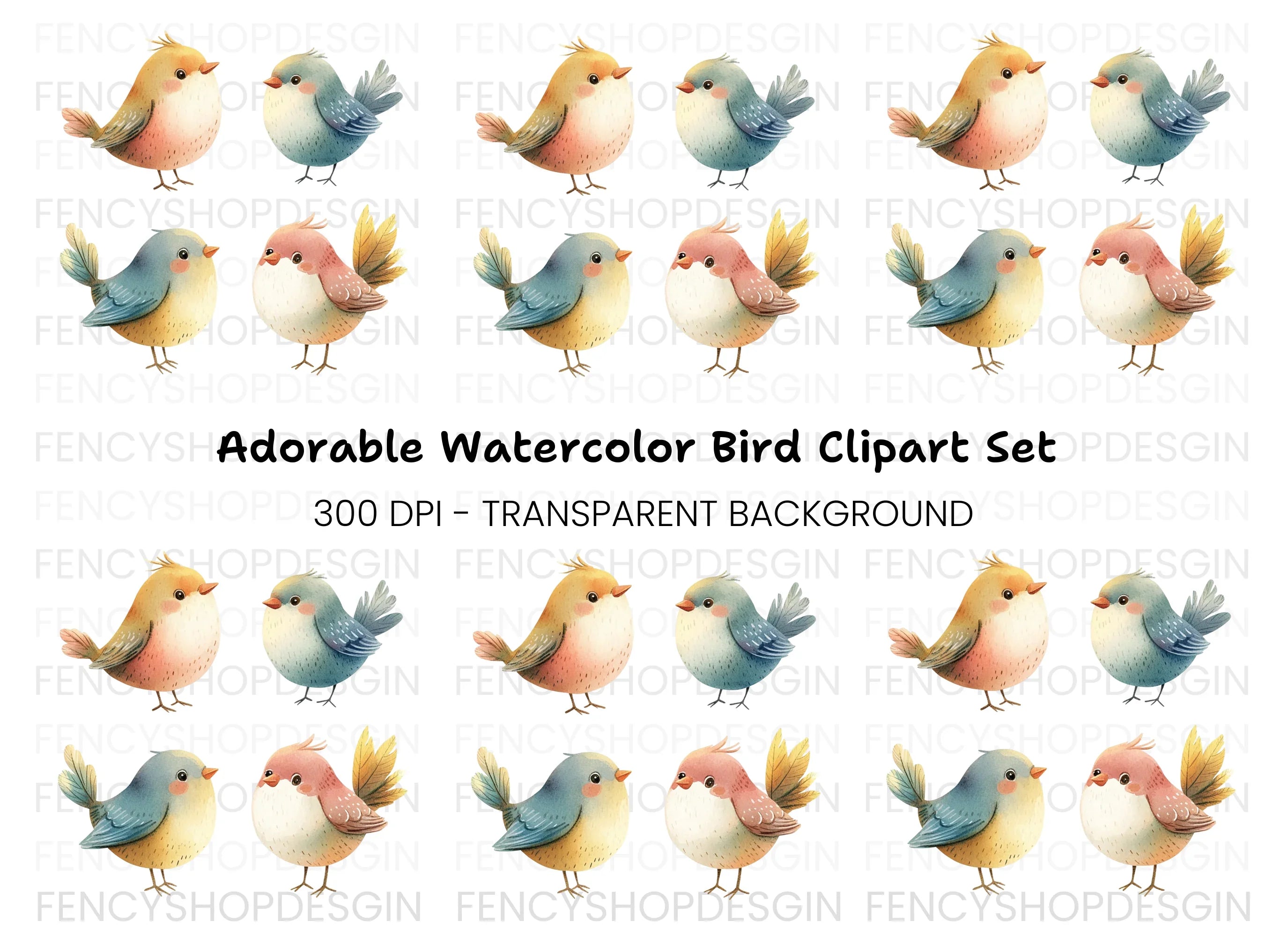 Charming Bird Clipart Bundle