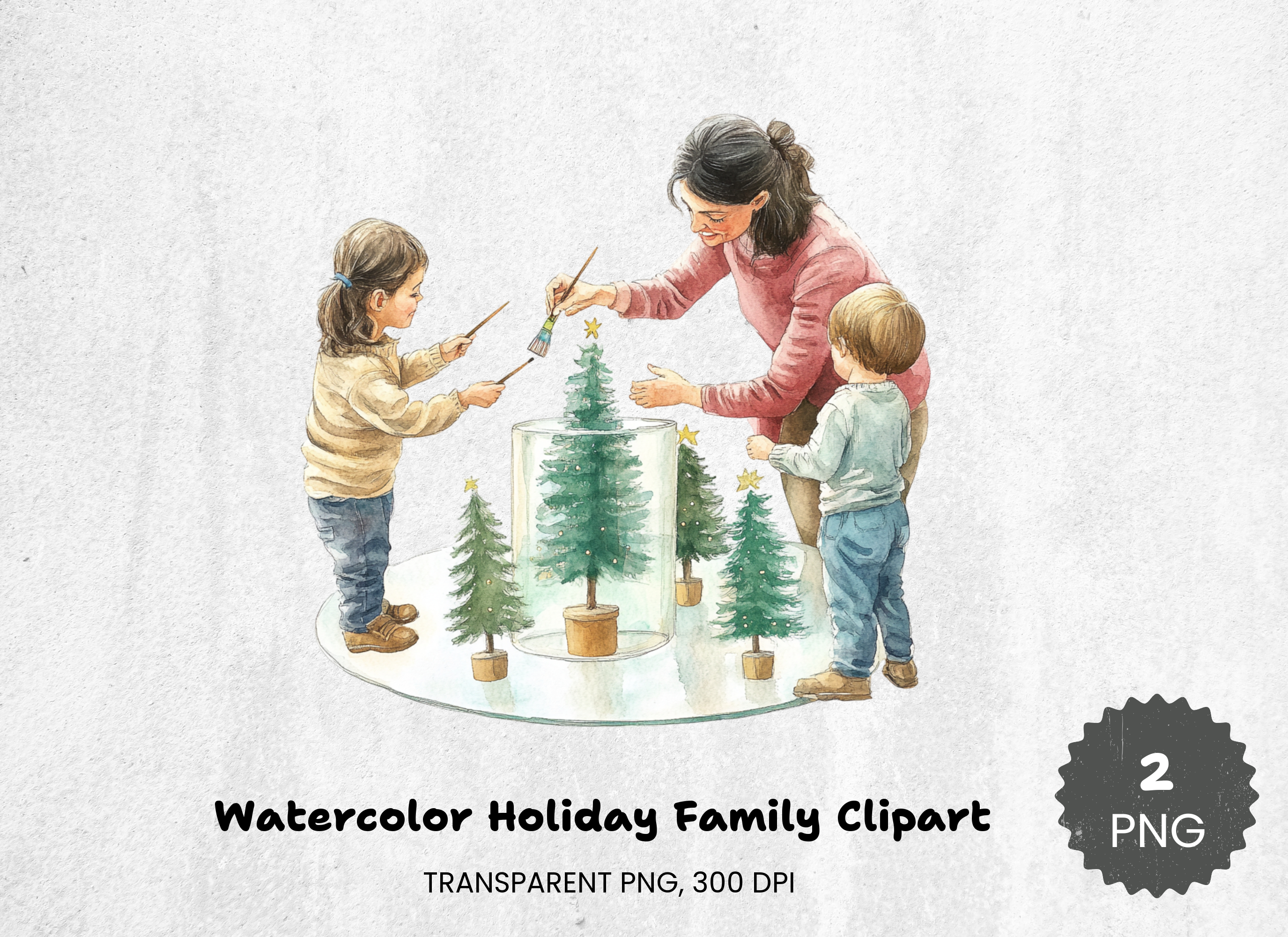 Holiday Family Clipart Bundle