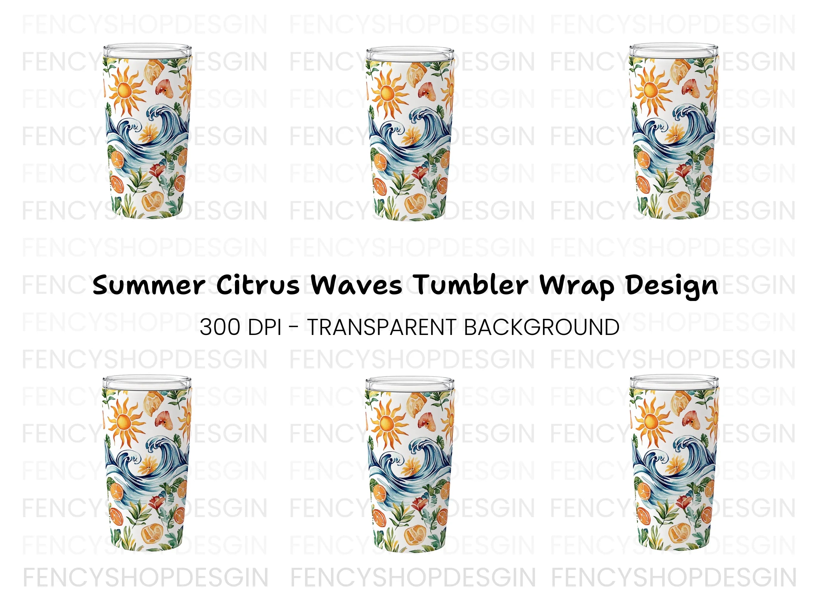 Summer Beach Tumbler Clipart Bundle