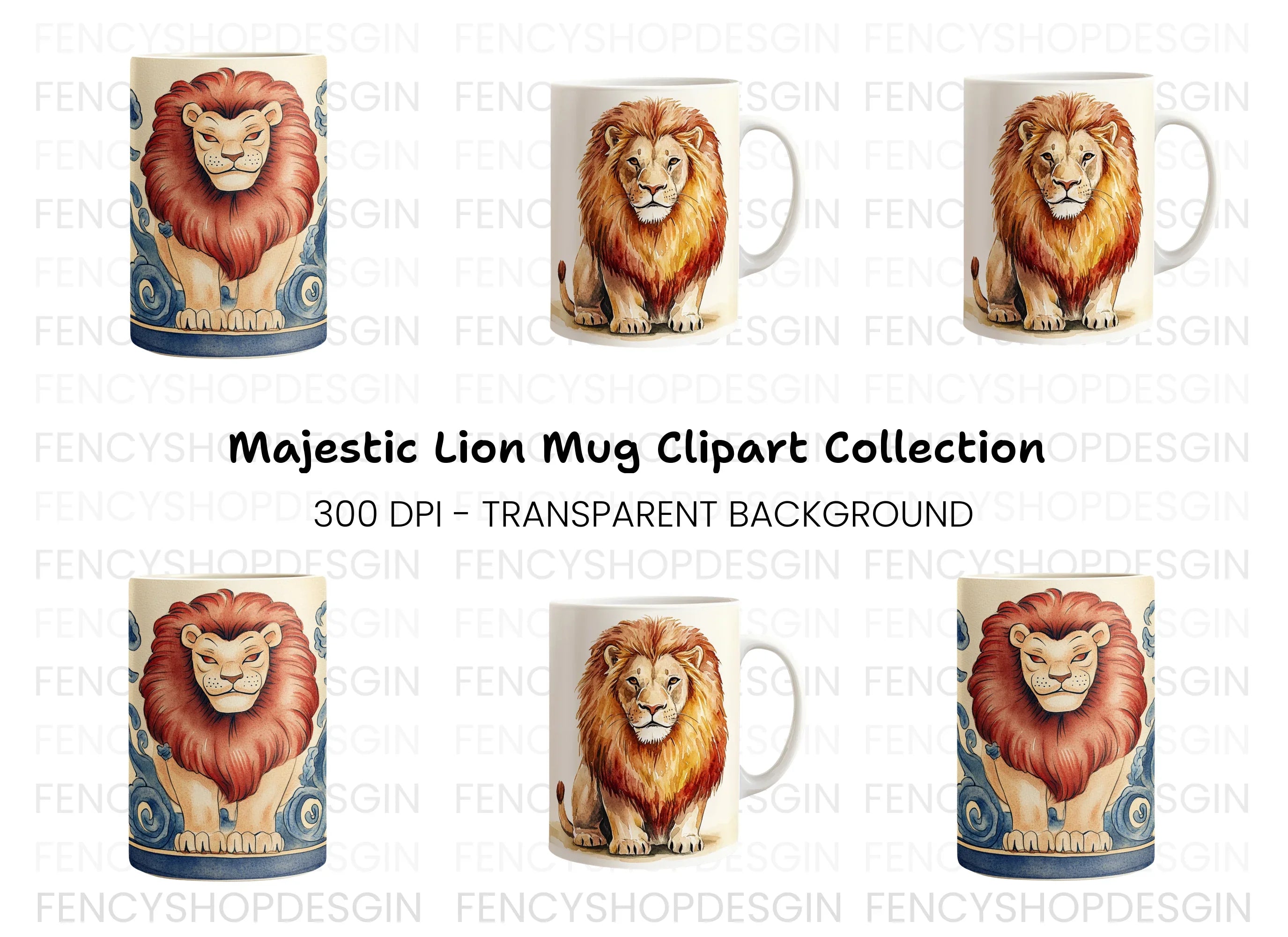 Majestic Lion Clipart Bundle