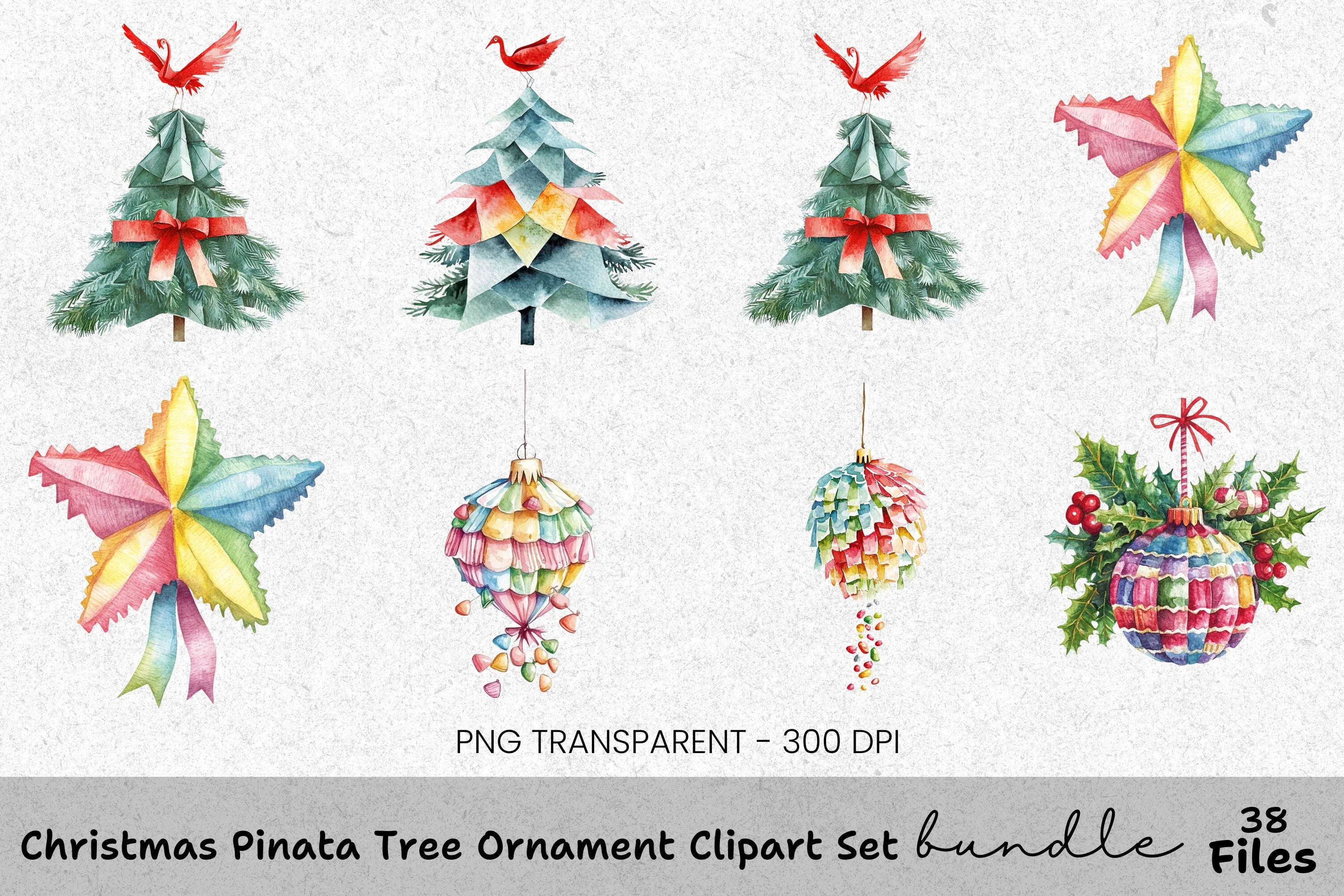 Christmas Mandala Santa Hat Clipart Bundle