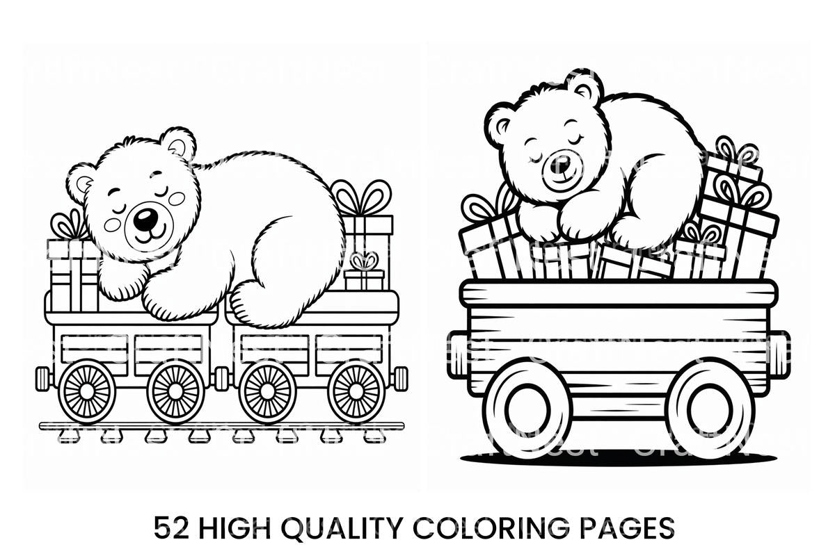 Christmas Train Holiday Coloring Books