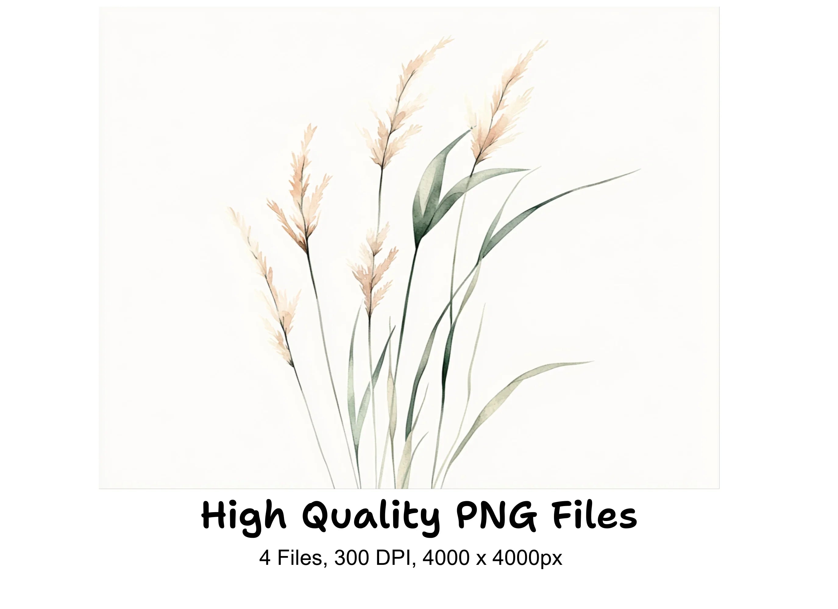 Wild Grass Clipart Bundle