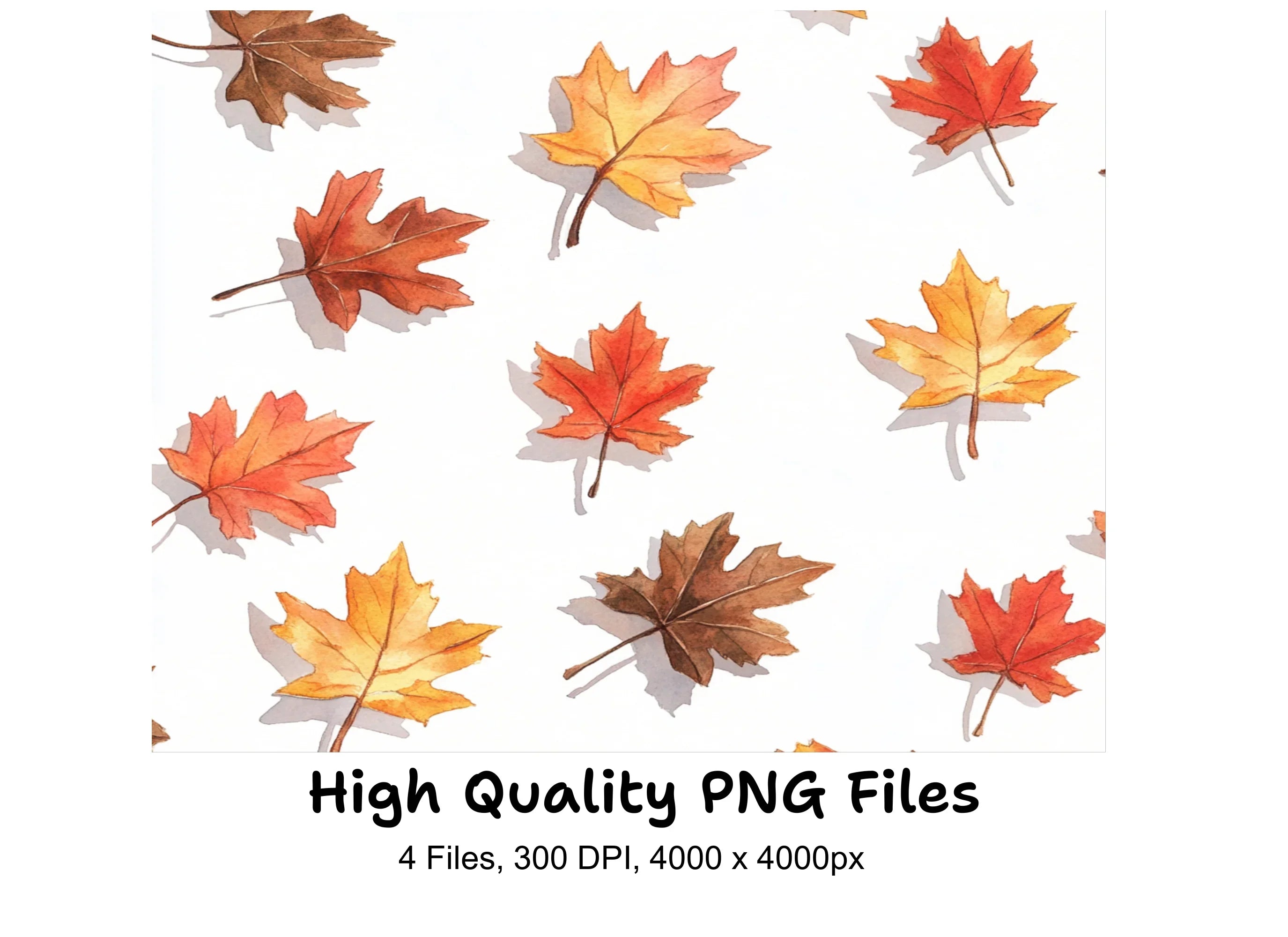 Scattered Autumn Leaves Clipart Bundle