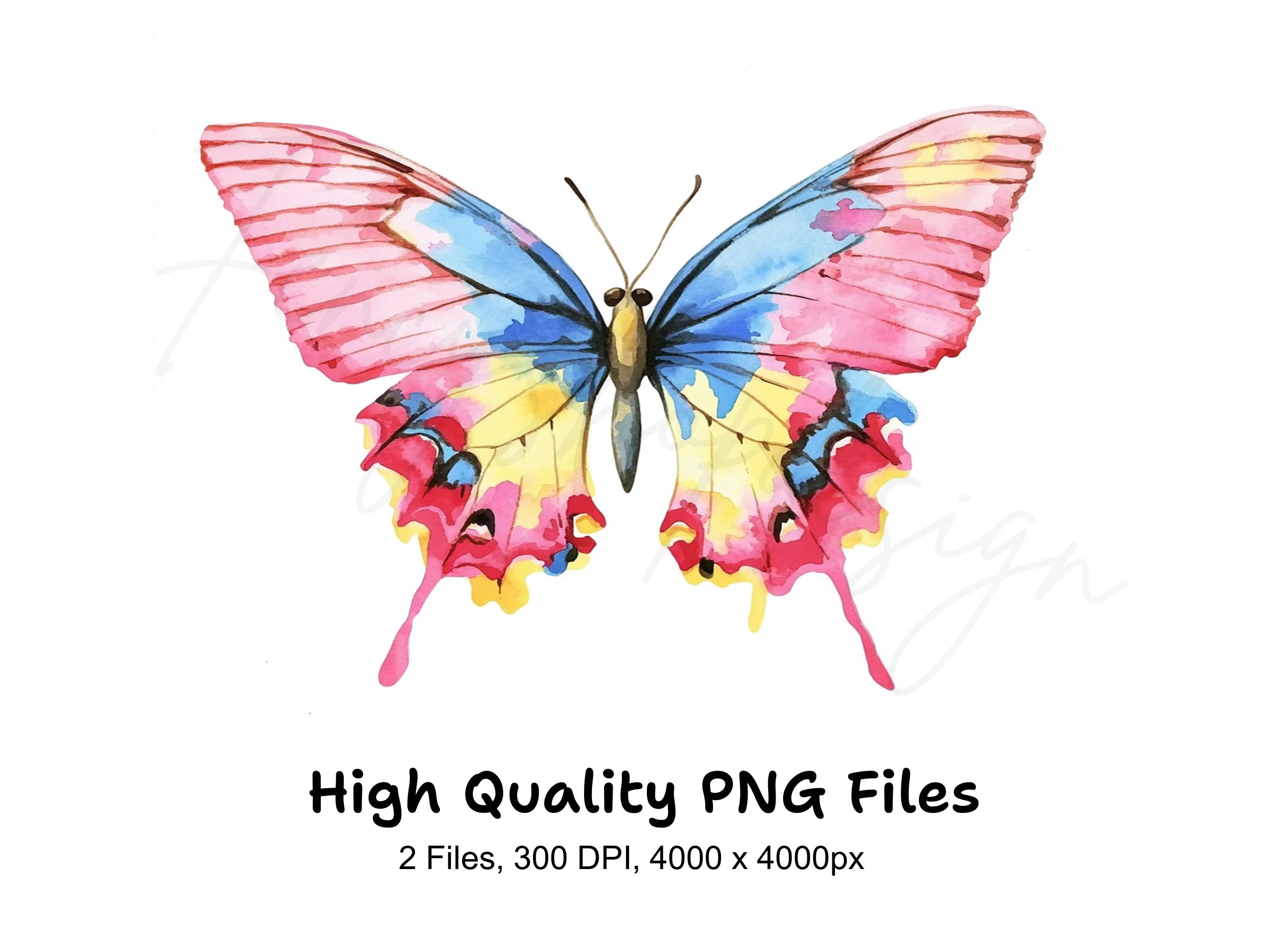 Vibrant Butterfly Clipart Bundle