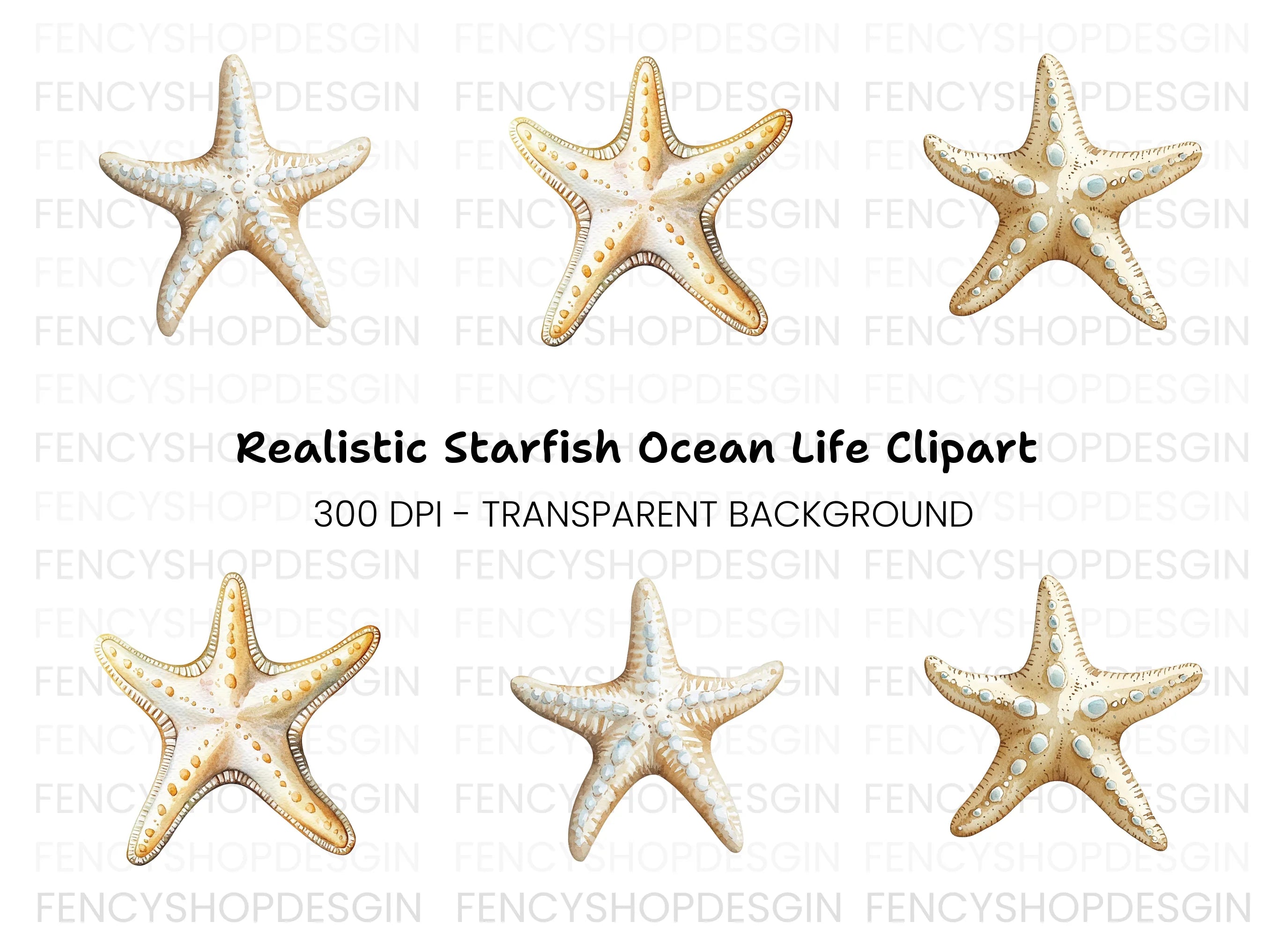 Starfish Clipart Bundle