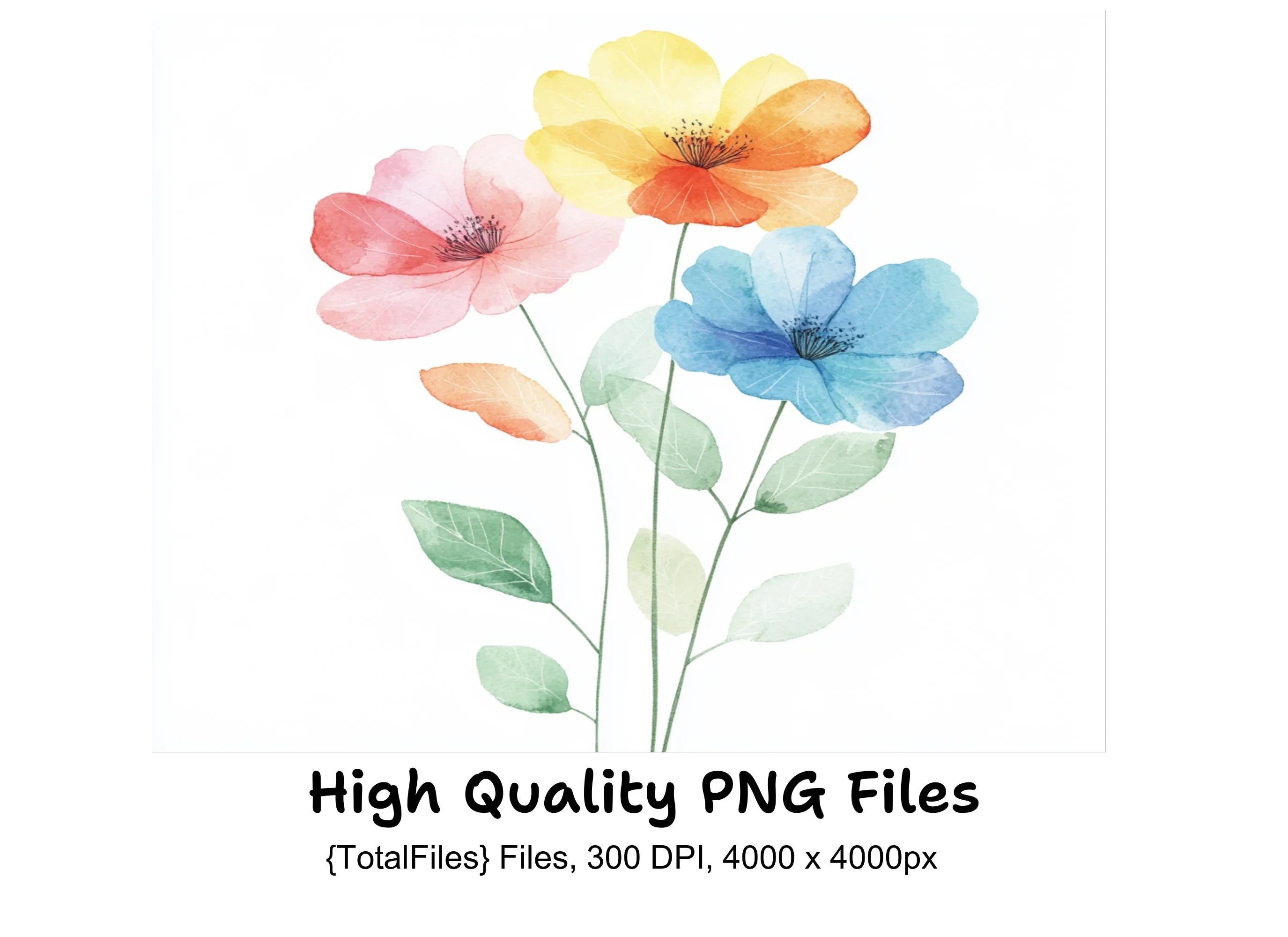 Floral Bouquet Clipart Bundle