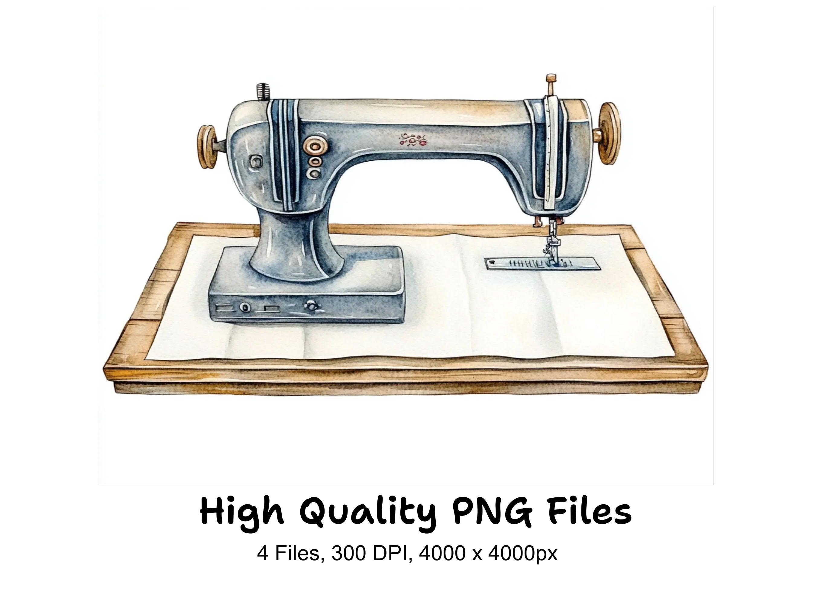 Vintage Sewing Machine Clipart Bundle