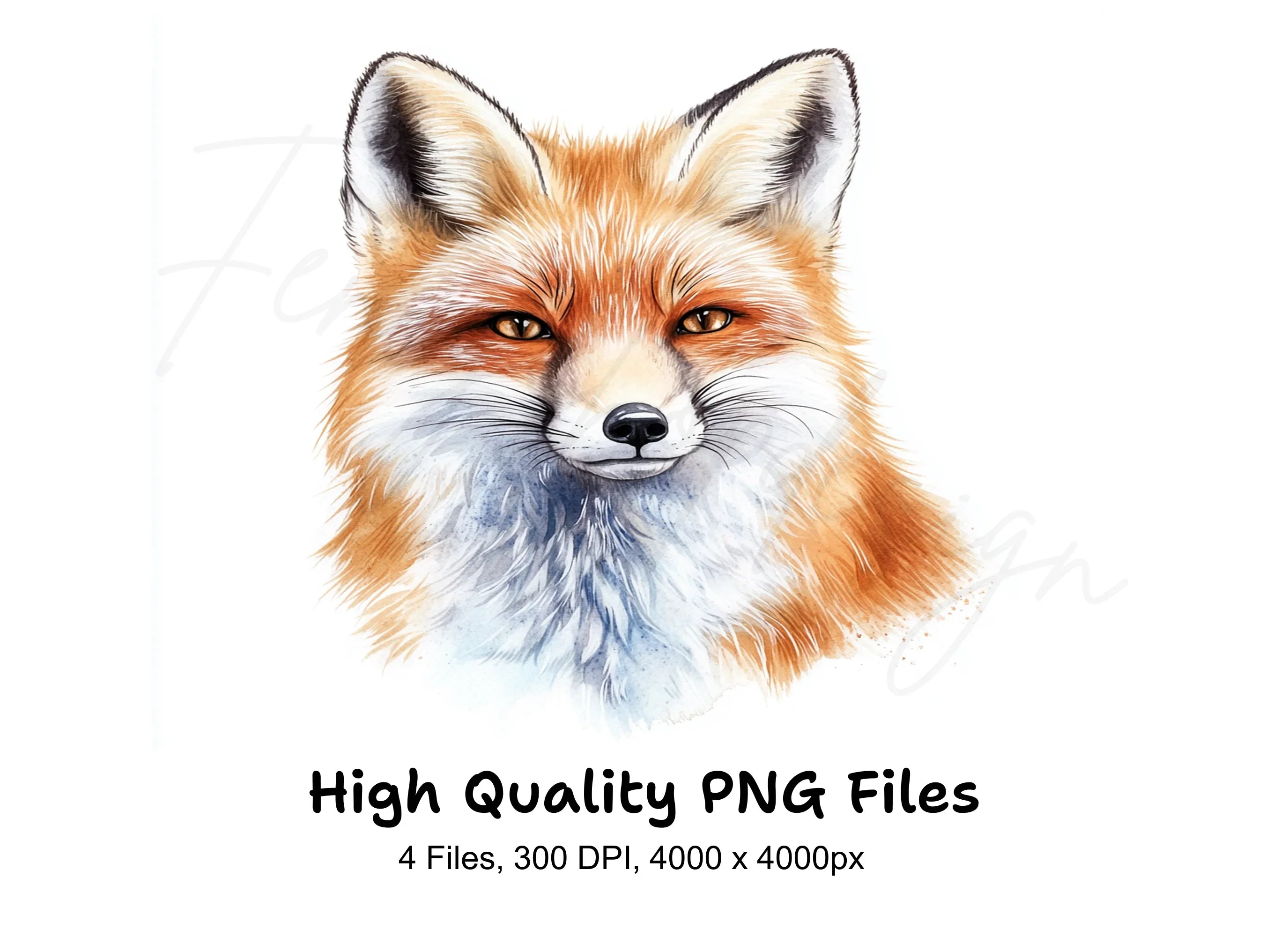 Fox Head Clipart Bundle