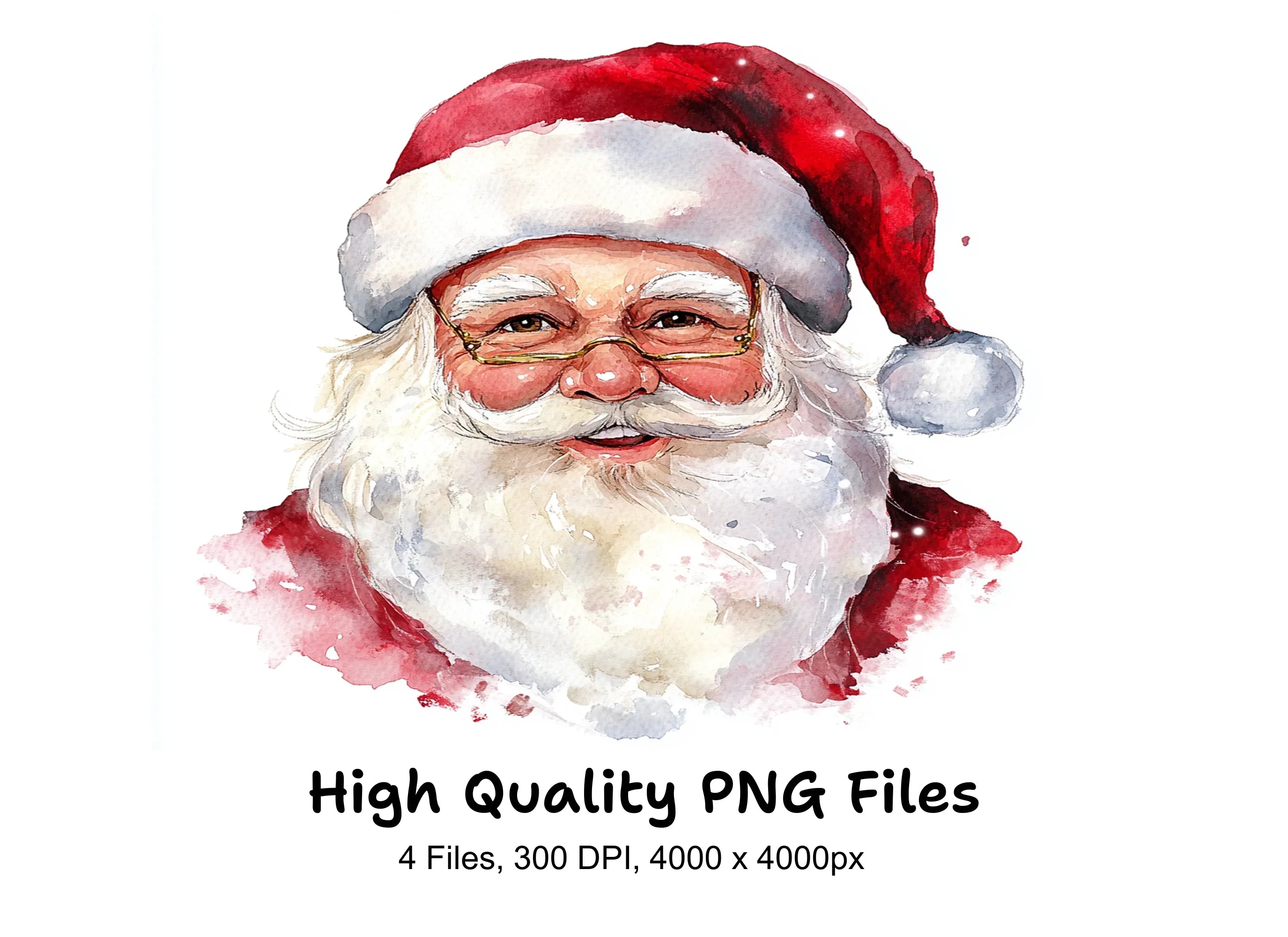 Jolly Santa Claus Clipart Bundle