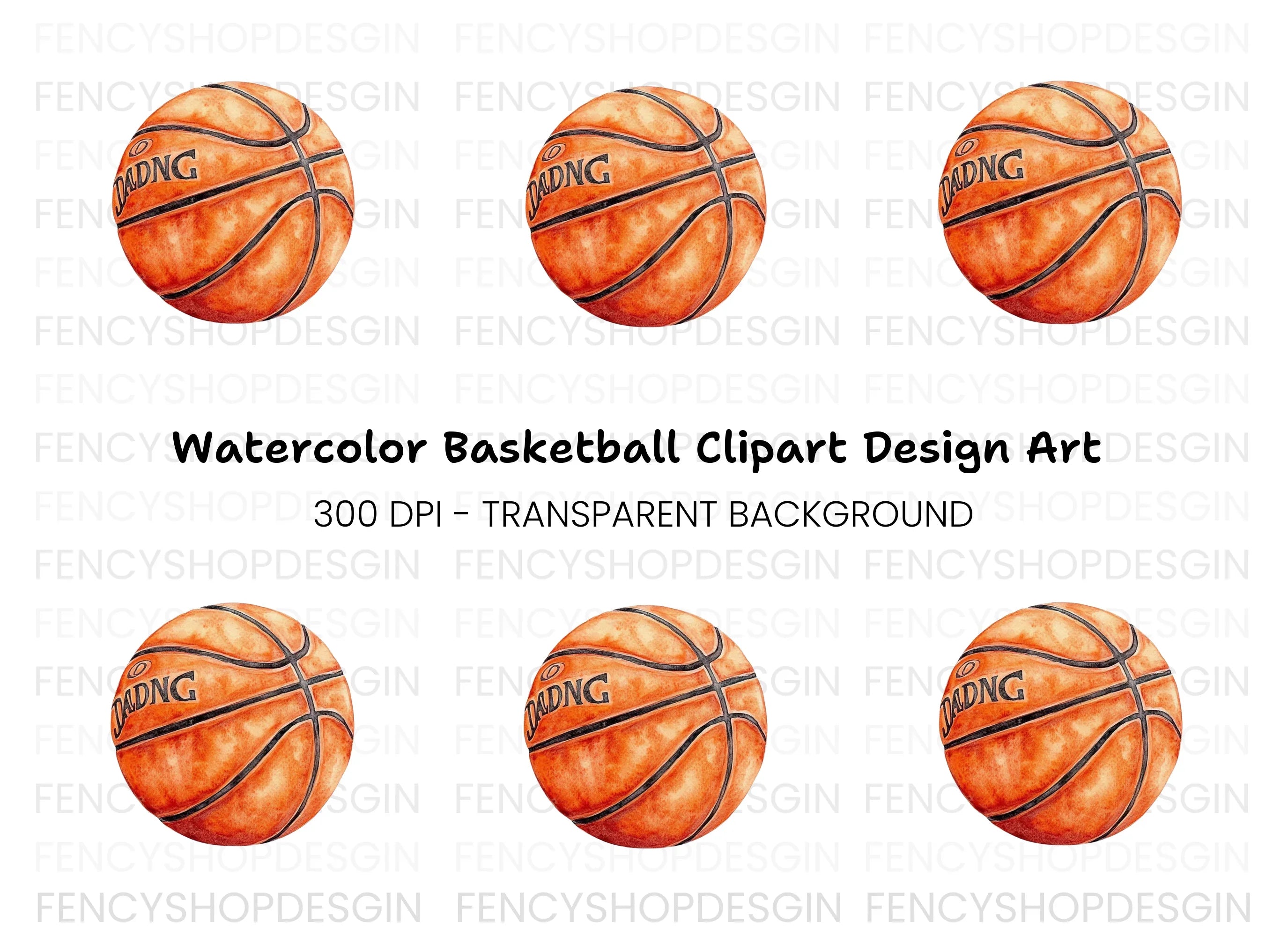 Realistic Basketball Clipart Bundle